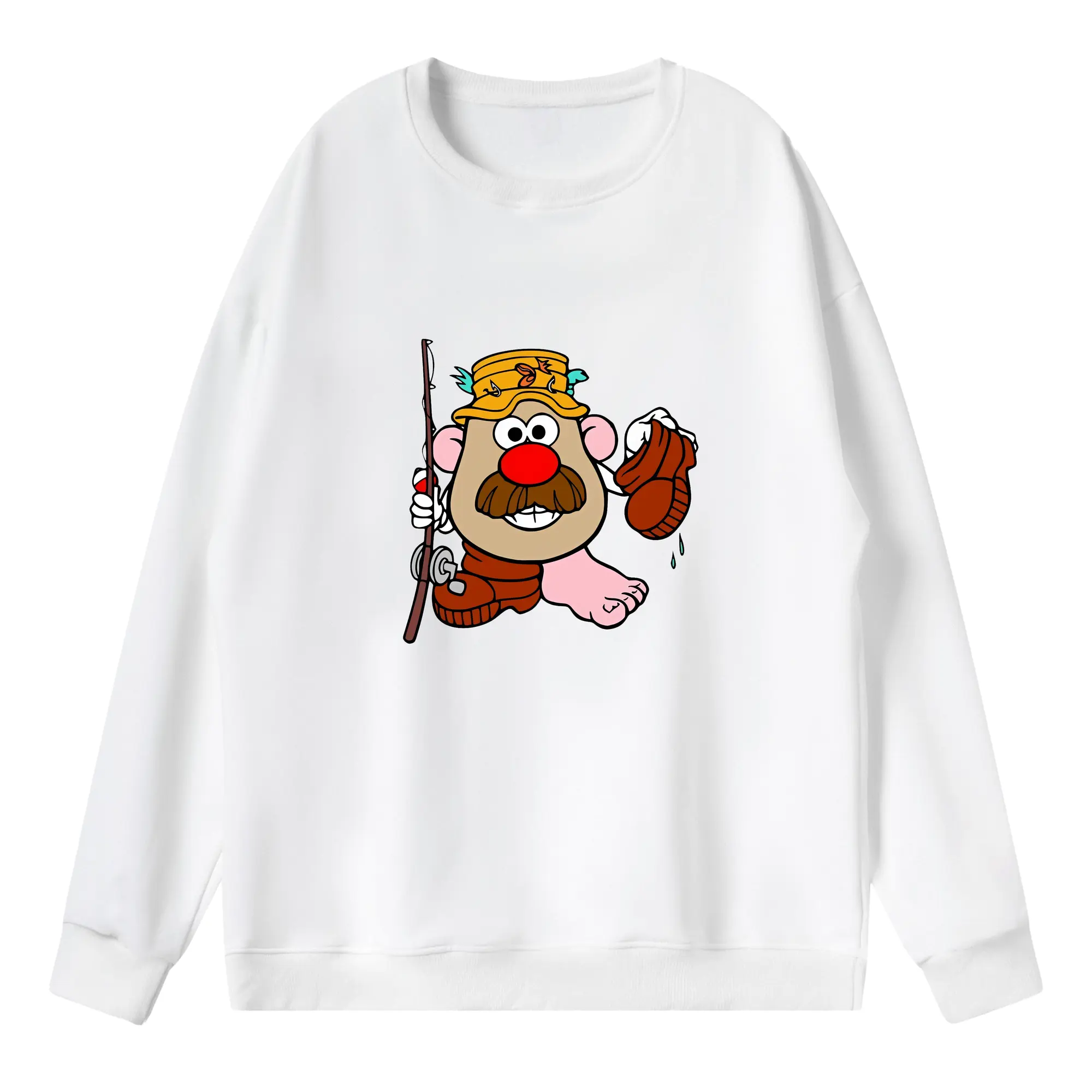 トイ・ストーリー グッズ ミスター・ポテトヘッド - 薄手 クルーネック スウェット 裏毛260g · ポリエステル 春秋向け カジュアル 男女兼用 · トレーナー デイリー スポーツ 散歩に最適