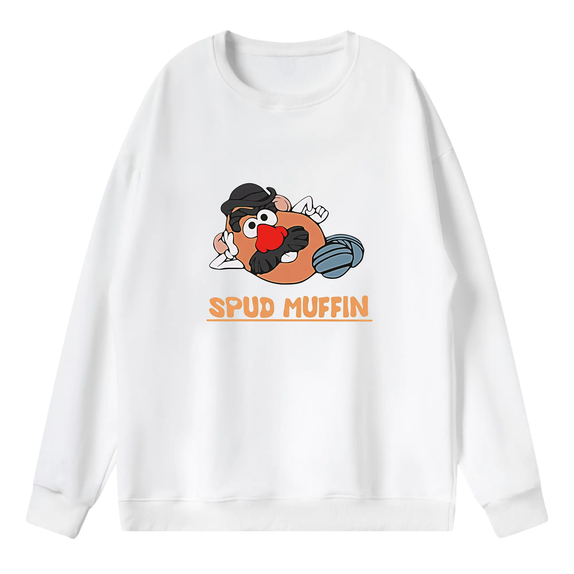トイ・ストーリー グッズ ミスター・ポテトヘッド - 薄手 クルーネック スウェット 裏毛260g · ポリエステル 春秋向け カジュアル 男女兼用 · トレーナー デイリー スポーツ 散歩に最適
