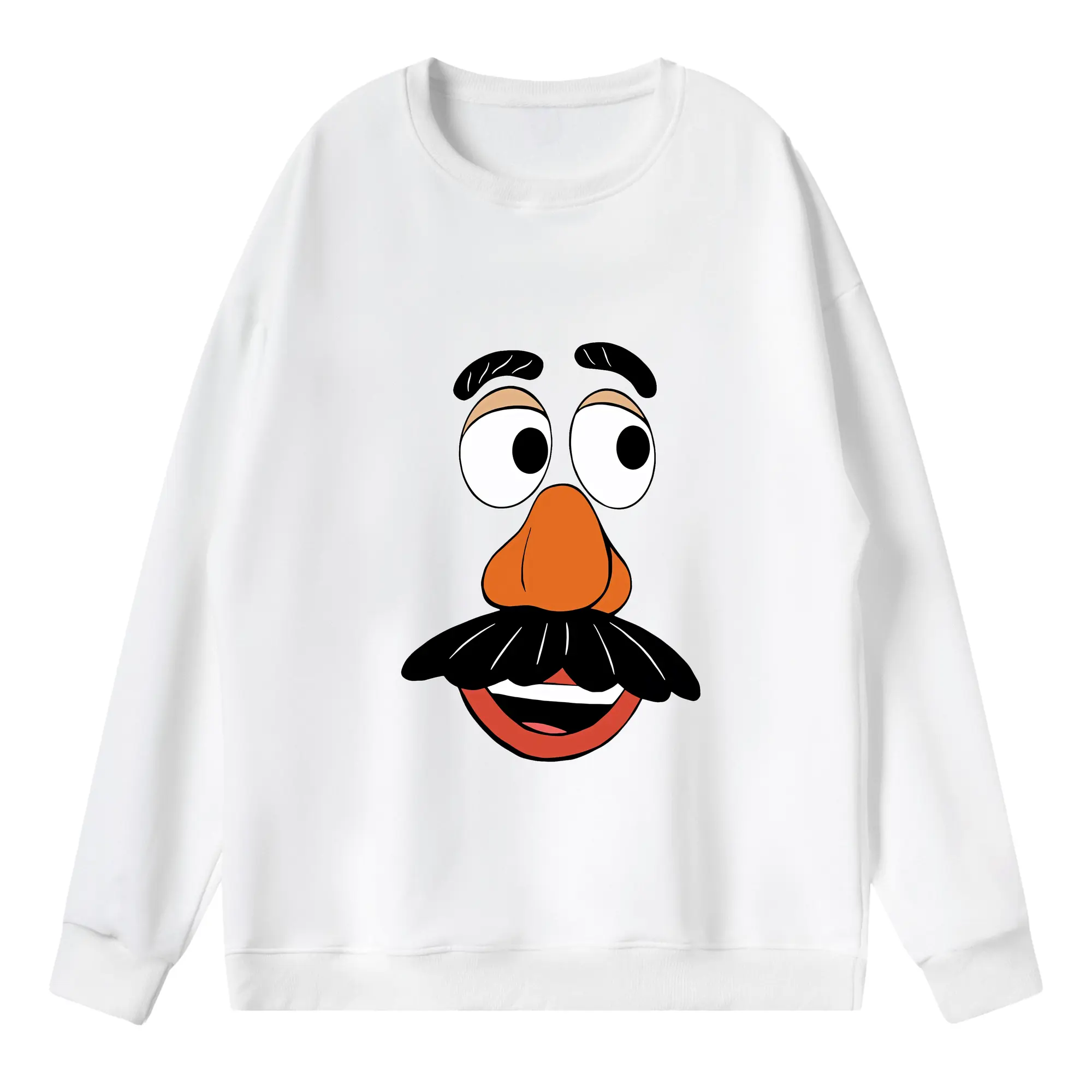 トイ・ストーリー グッズ ミスター・ポテトヘッド - 薄手 クルーネック スウェット 裏毛260g · ポリエステル 春秋向け カジュアル 男女兼用 · トレーナー デイリー スポーツ 散歩に最適