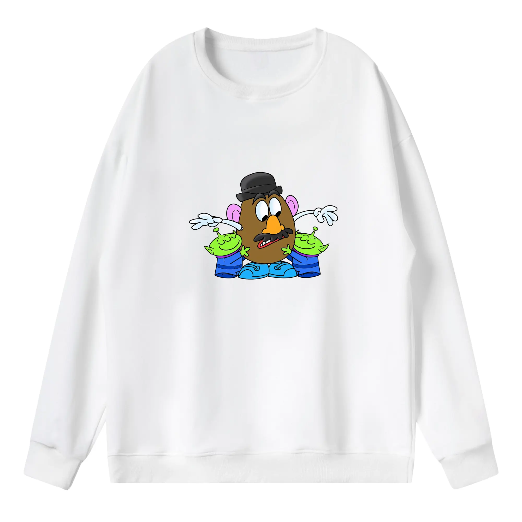 トイ・ストーリー グッズ ミスター・ポテトヘッド - 薄手 クルーネック スウェット 裏毛260g · ポリエステル 春秋向け カジュアル 男女兼用 · トレーナー デイリー スポーツ 散歩に最適