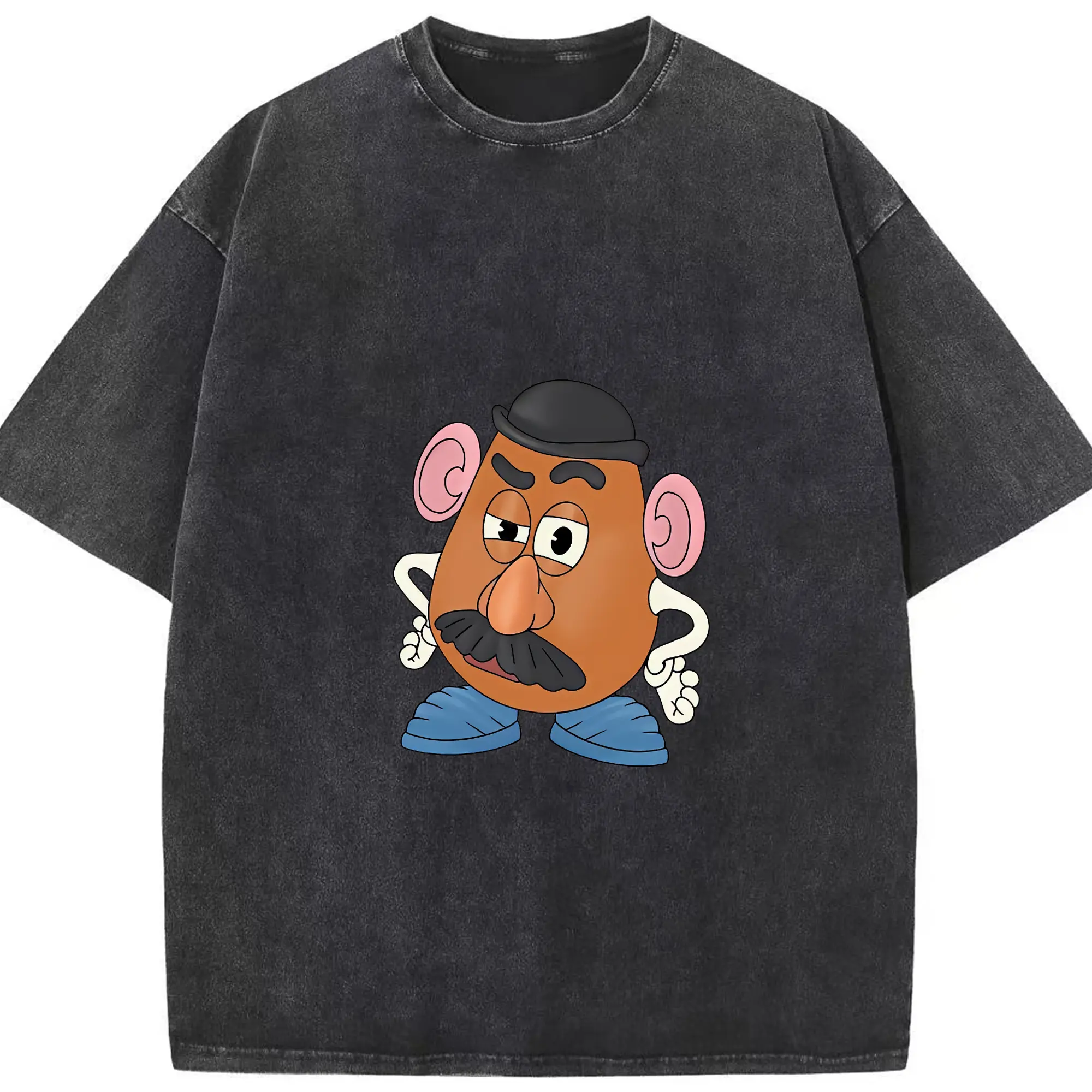 トイ・ストーリー グッズ ミスター・ポテトヘッド - 綿100％ ヴィンテージ風 半袖Tシャツ ・ フロントプリント ・ 柔らか肌触り ・ 通気性 快適 ・ スポーツ カジュアル 外出用