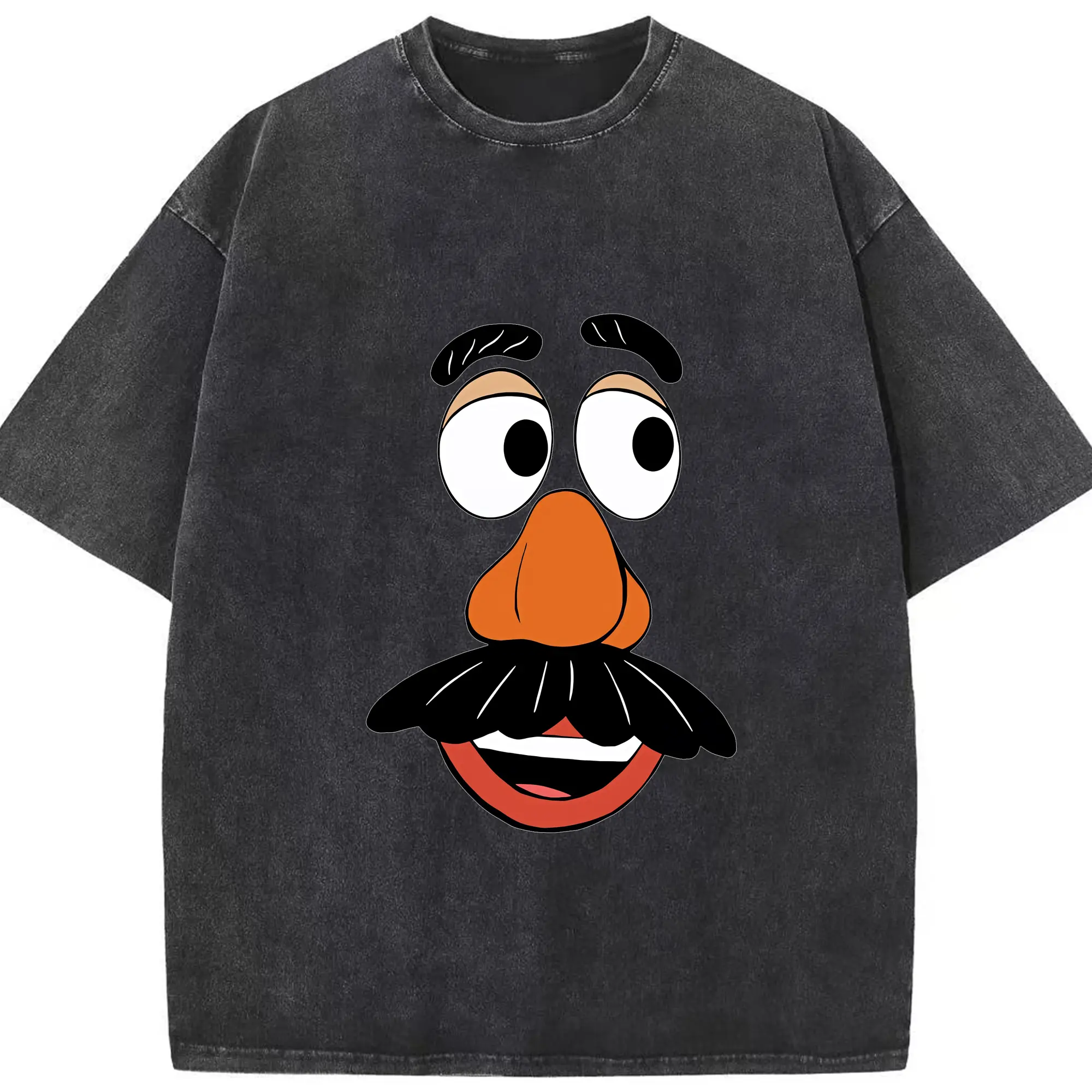 トイ・ストーリー グッズ ミスター・ポテトヘッド - 綿100％ ヴィンテージ風 半袖Tシャツ ・ フロントプリント ・ 柔らか肌触り ・ 通気性 快適 ・ スポーツ カジュアル 外出用