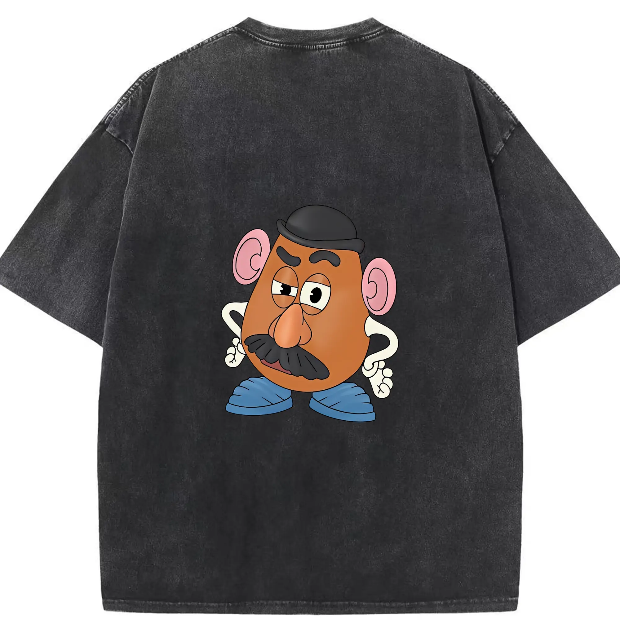 トイ・ストーリー グッズ ミスター・ポテトヘッド - 綿100％ ヴィンテージ風 半袖Tシャツ ・ 背面プリント ・ 柔らか肌触り ・ 通気性 快適 ・ スポーツ カジュアル 外出用