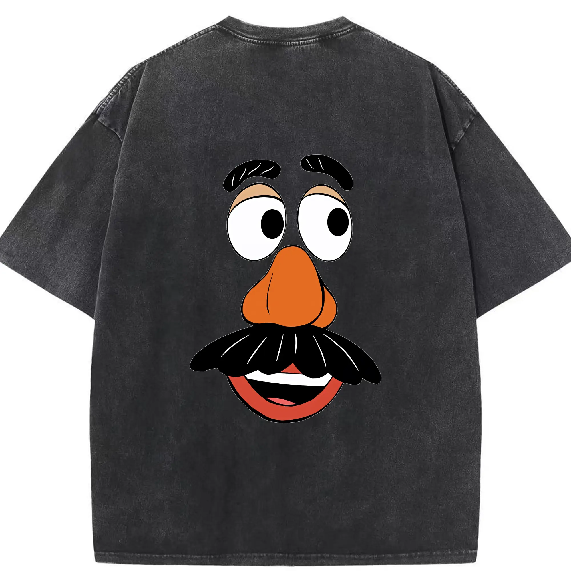 トイ・ストーリー グッズ ミスター・ポテトヘッド - 綿100％ ヴィンテージ風 半袖Tシャツ ・ 背面プリント ・ 柔らか肌触り ・ 通気性 快適 ・ スポーツ カジュアル 外出用