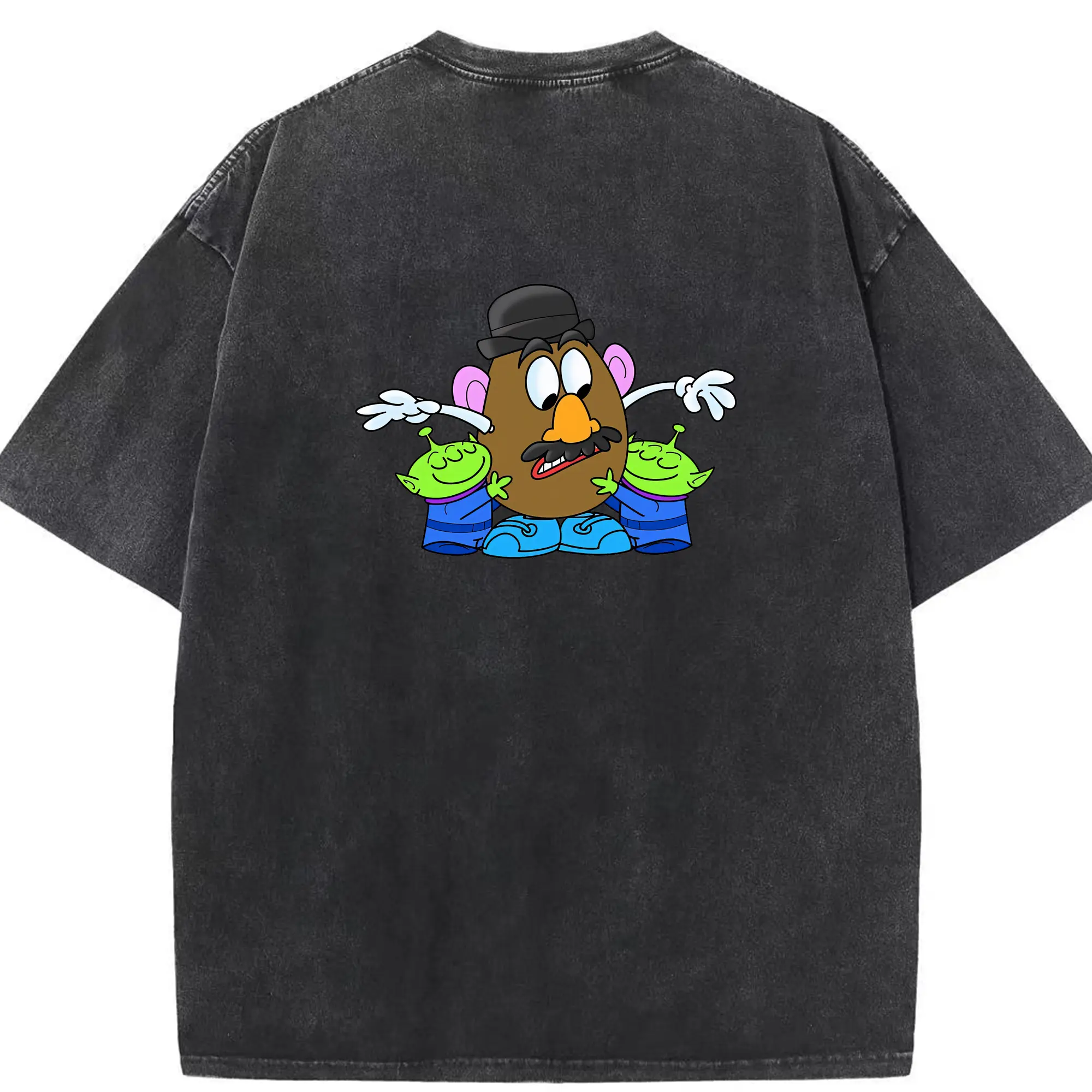 トイ・ストーリー グッズ ミスター・ポテトヘッド - 綿100％ ヴィンテージ風 半袖Tシャツ ・ 背面プリント ・ 柔らか肌触り ・ 通気性 快適 ・ スポーツ カジュアル 外出用