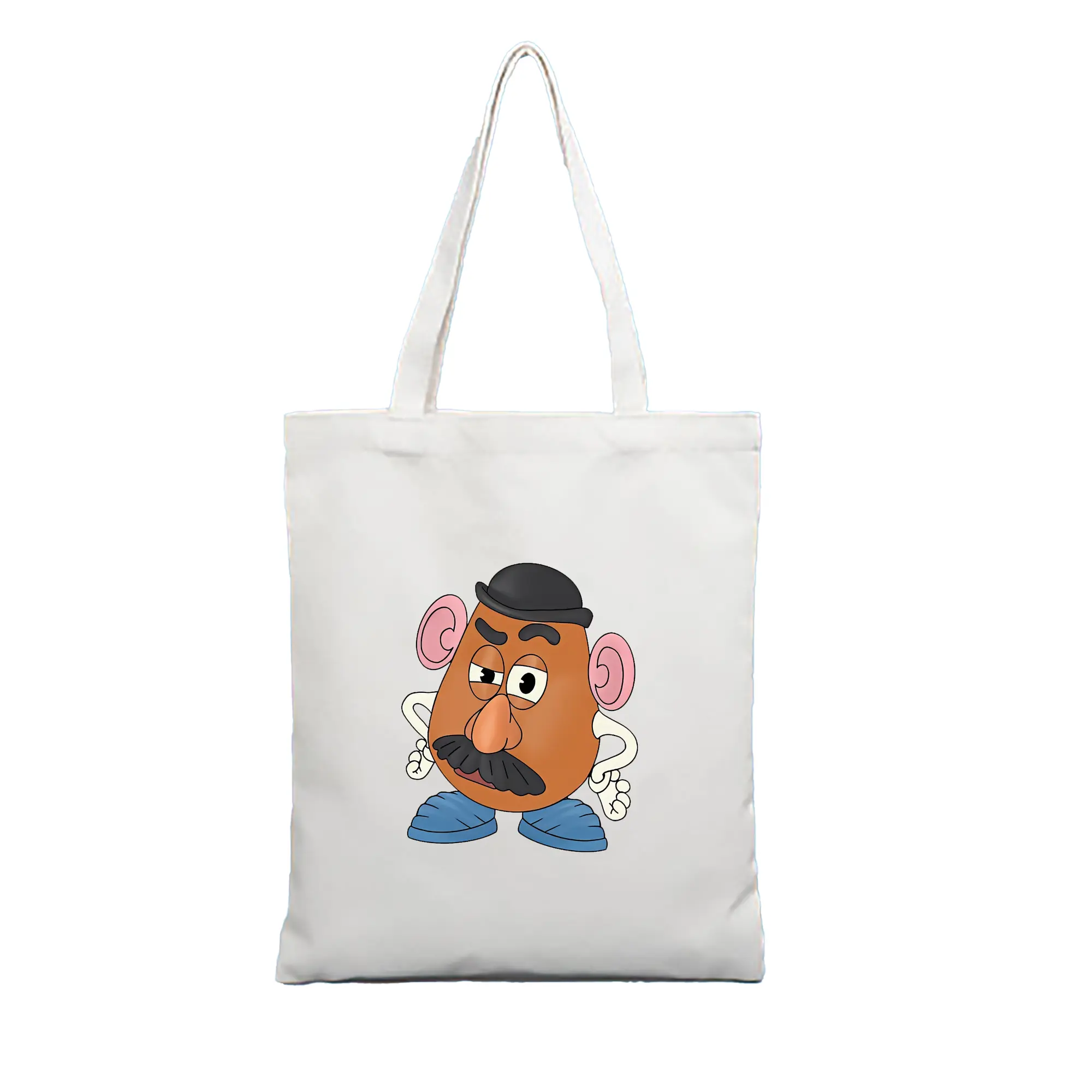 トイ・ストーリー グッズ ミスター・ポテトヘッド - 縦型キャンバス手提げバッグ（トートバッグ） ・ キャンバス素材 ・ ショッピング用 ・ 軽量 丈夫 お手入れ簡単