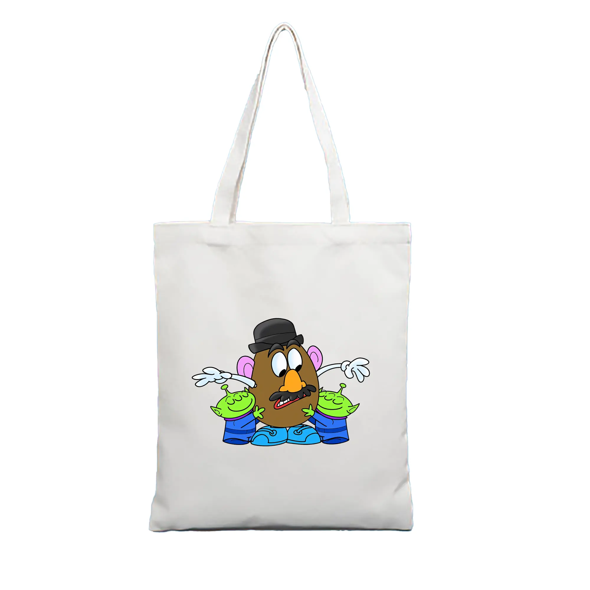 トイ・ストーリー グッズ ミスター・ポテトヘッド - 縦型キャンバス手提げバッグ（トートバッグ） ・ キャンバス素材 ・ ショッピング用 ・ 軽量 丈夫 お手入れ簡単