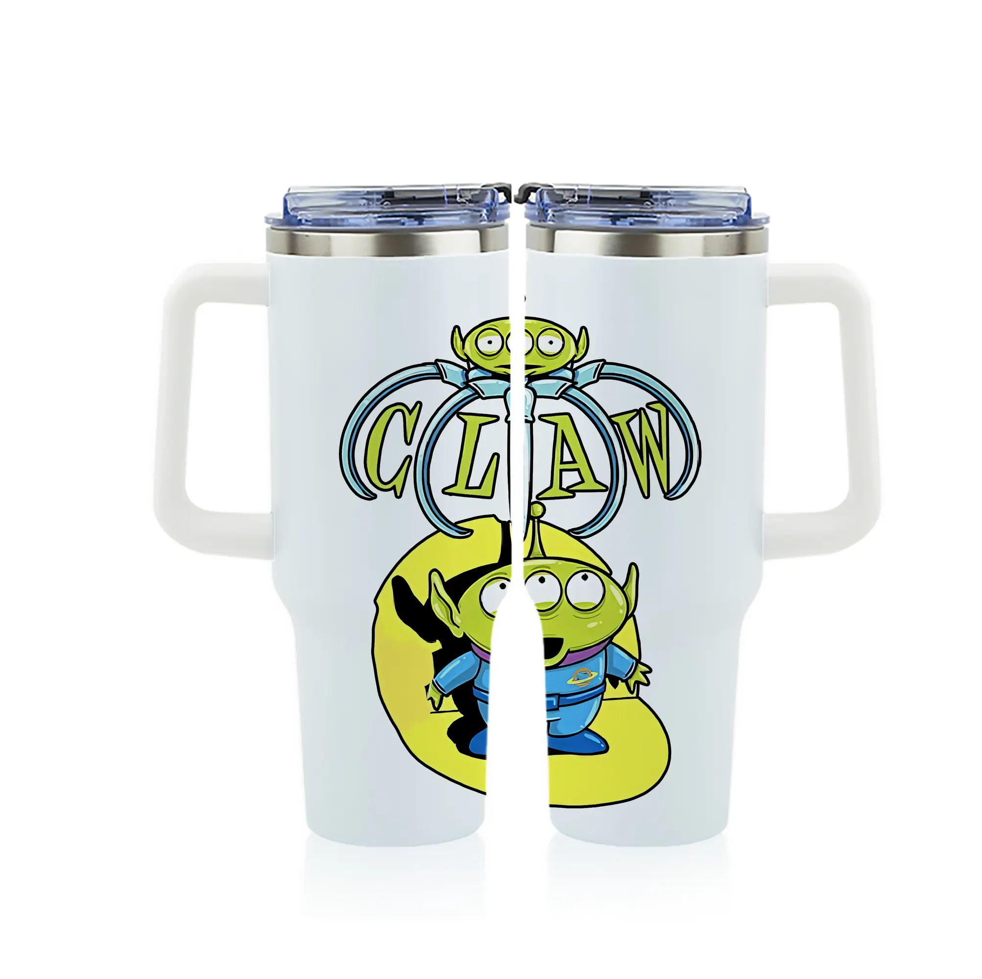 トイ・ストーリー グッズ リトル・グリーン・メン - 1200mL フルプリント車用タンブラー ・ 304ステンレス 内側 ・ 201ステンレス 外側 ・ 保温 保冷 ・ 通勤 ドライブ アウトドア用