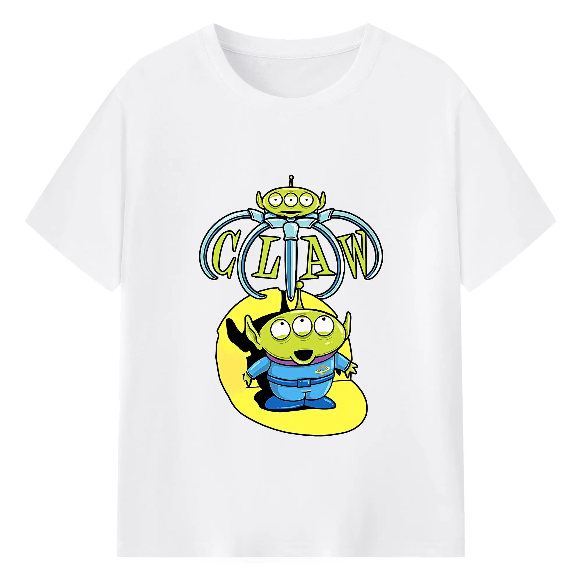 トイ・ストーリー グッズ リトル・グリーン・メン - 綿100％ 半袖Tシャツ ・ フロントプリント ・ 快適 通気性 ・ 日常使い 散歩 スポーツ用