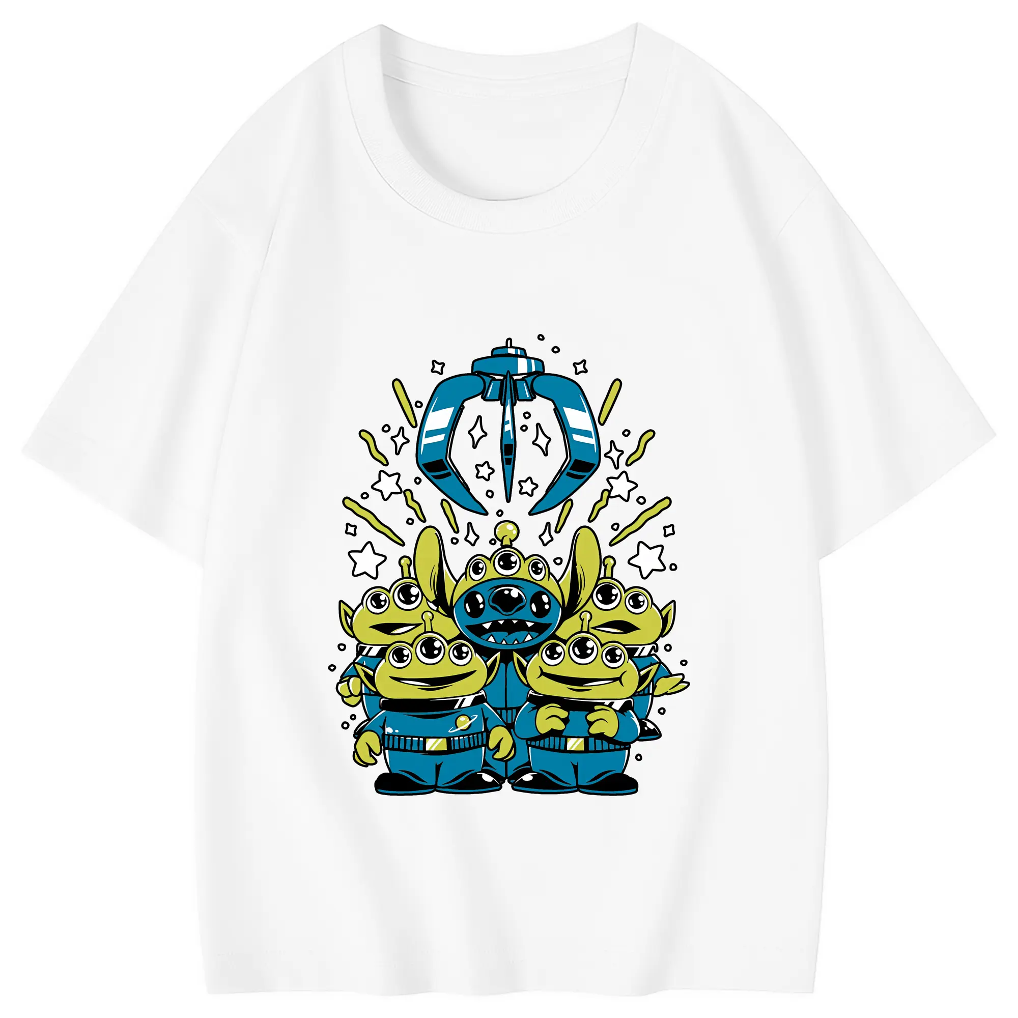 トイ・ストーリー グッズ リトル・グリーン・メン - 綿100％ キッズTシャツ ・ フロントプリント ・ 快適 通気性 ・ スポーツ カジュアル 散歩用