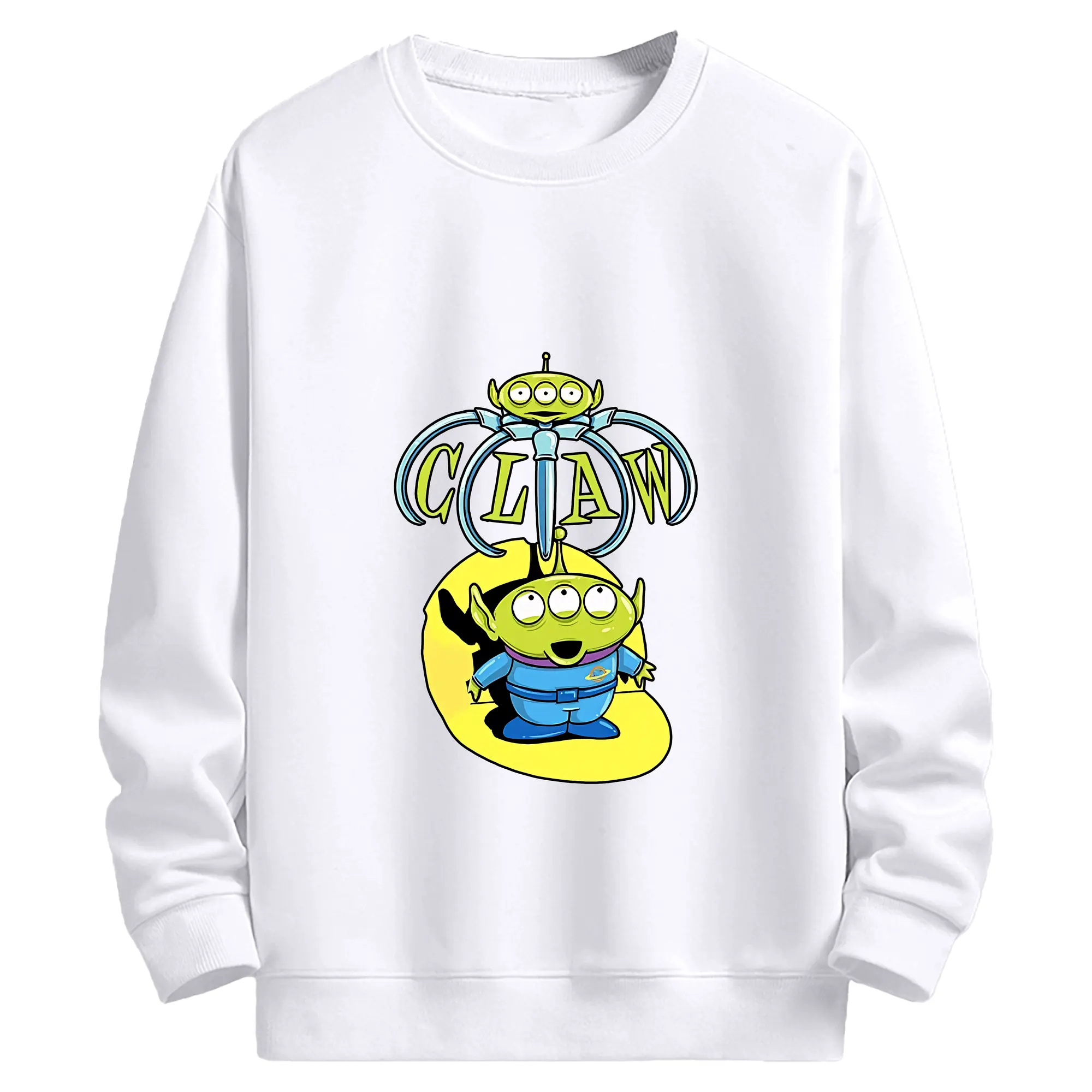 トイ・ストーリー グッズ リトル・グリーン・メン - 高品質 クルーネック スウェット ・ コットン59％ ポリエステル41％ ・ ユニセックス 長袖 トレーナー ・ カジュアル デイリー スポーツ 散歩用