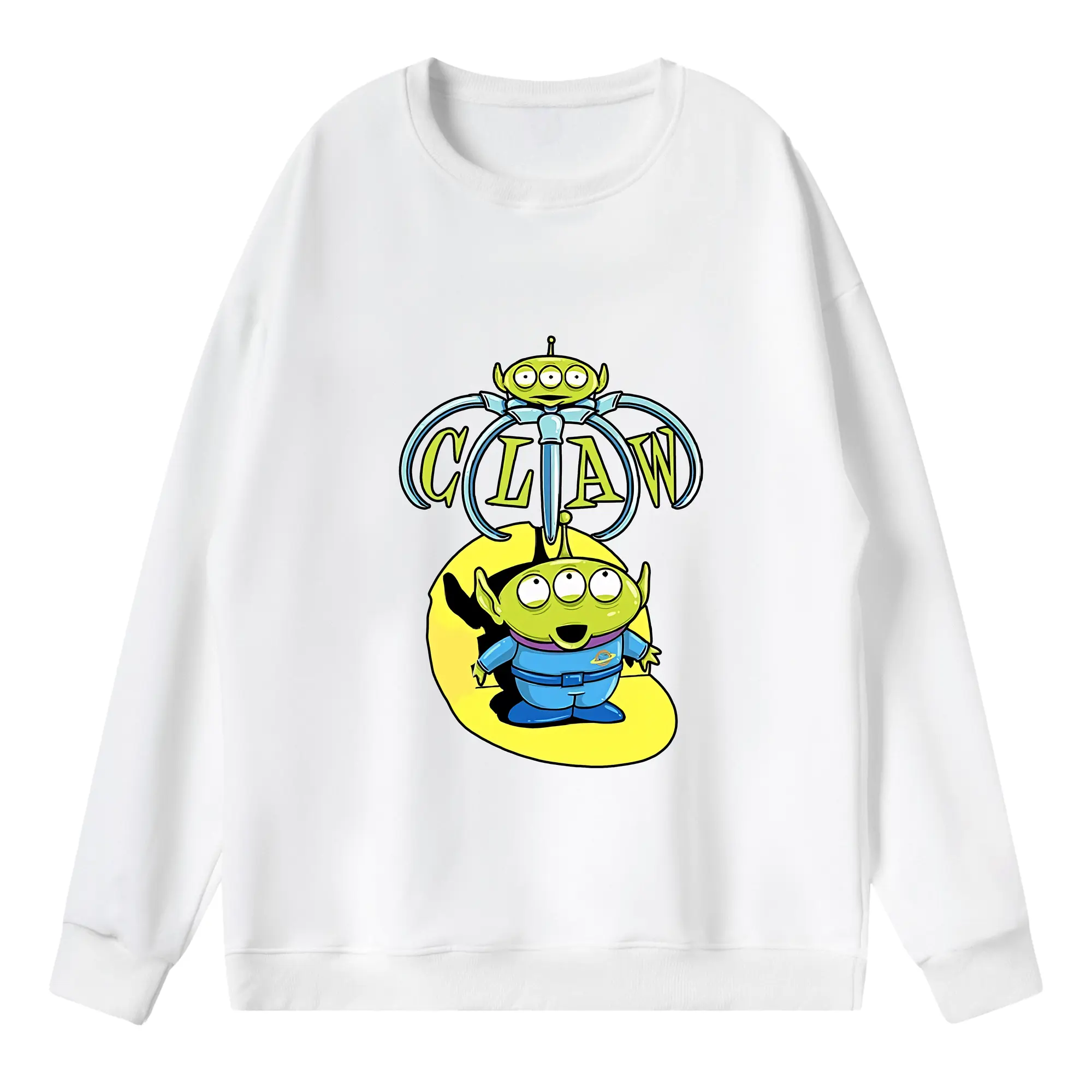 トイ・ストーリー グッズ リトル・グリーン・メン - 薄手 クルーネック スウェット 裏毛260g · ポリエステル 春秋向け カジュアル 男女兼用 · トレーナー デイリー スポーツ 散歩に最適