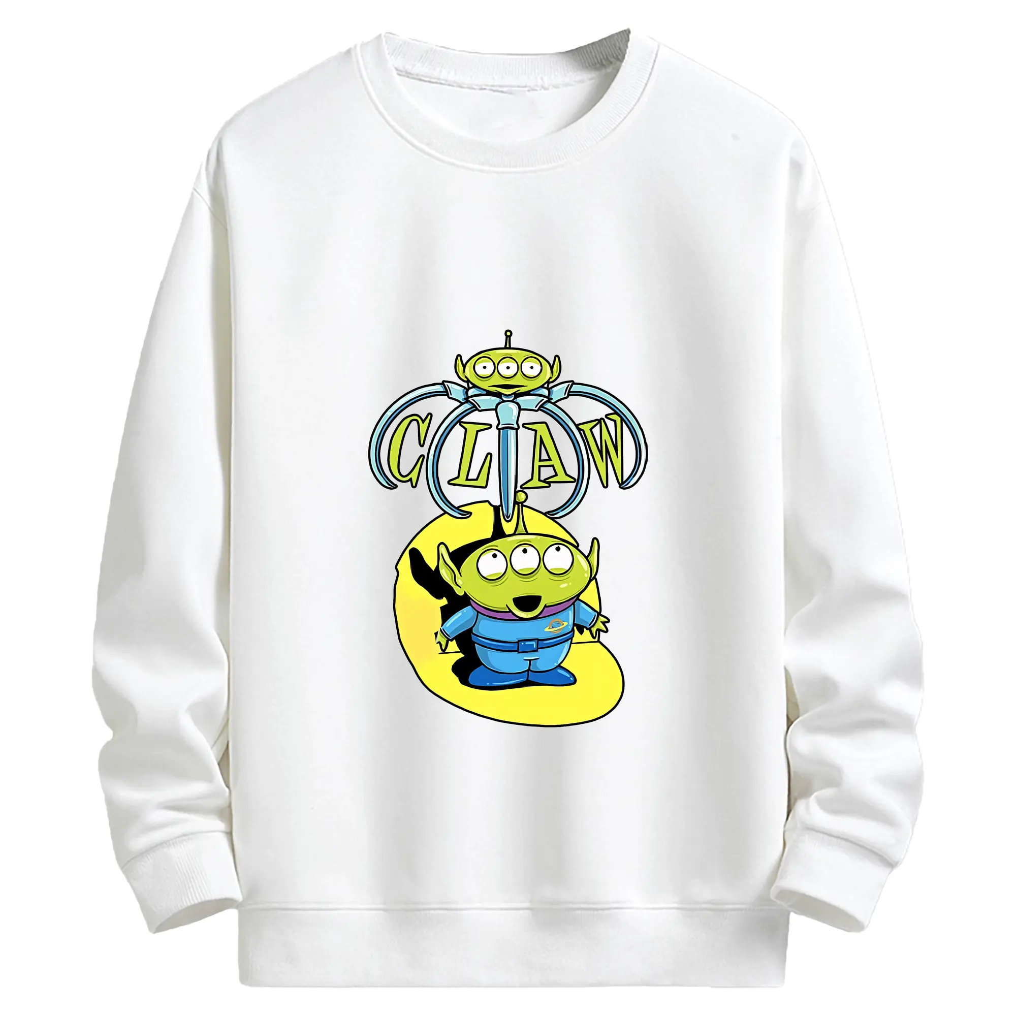 トイ・ストーリー グッズ リトル・グリーン・メン - キッズ クルーネックスウェットシャツ ・ フロントプリント ・ 綿80％ ポリエステル20％ ・ 快適 通学 スポーツ 日常使い お散歩用