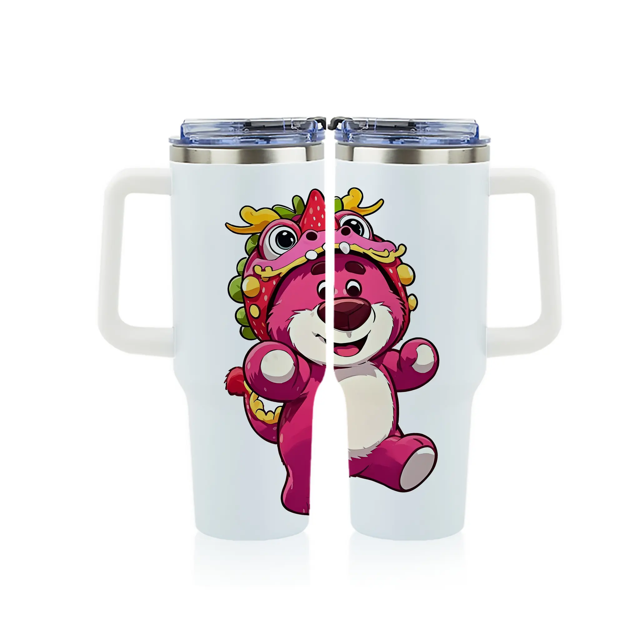 トイ・ストーリー グッズ ロッツォ・ハグベア - 1200mL フルプリント車用タンブラー ・ 304ステンレス 内側 ・ 201ステンレス 外側 ・ 保温 保冷 ・ 通勤 ドライブ アウトドア用