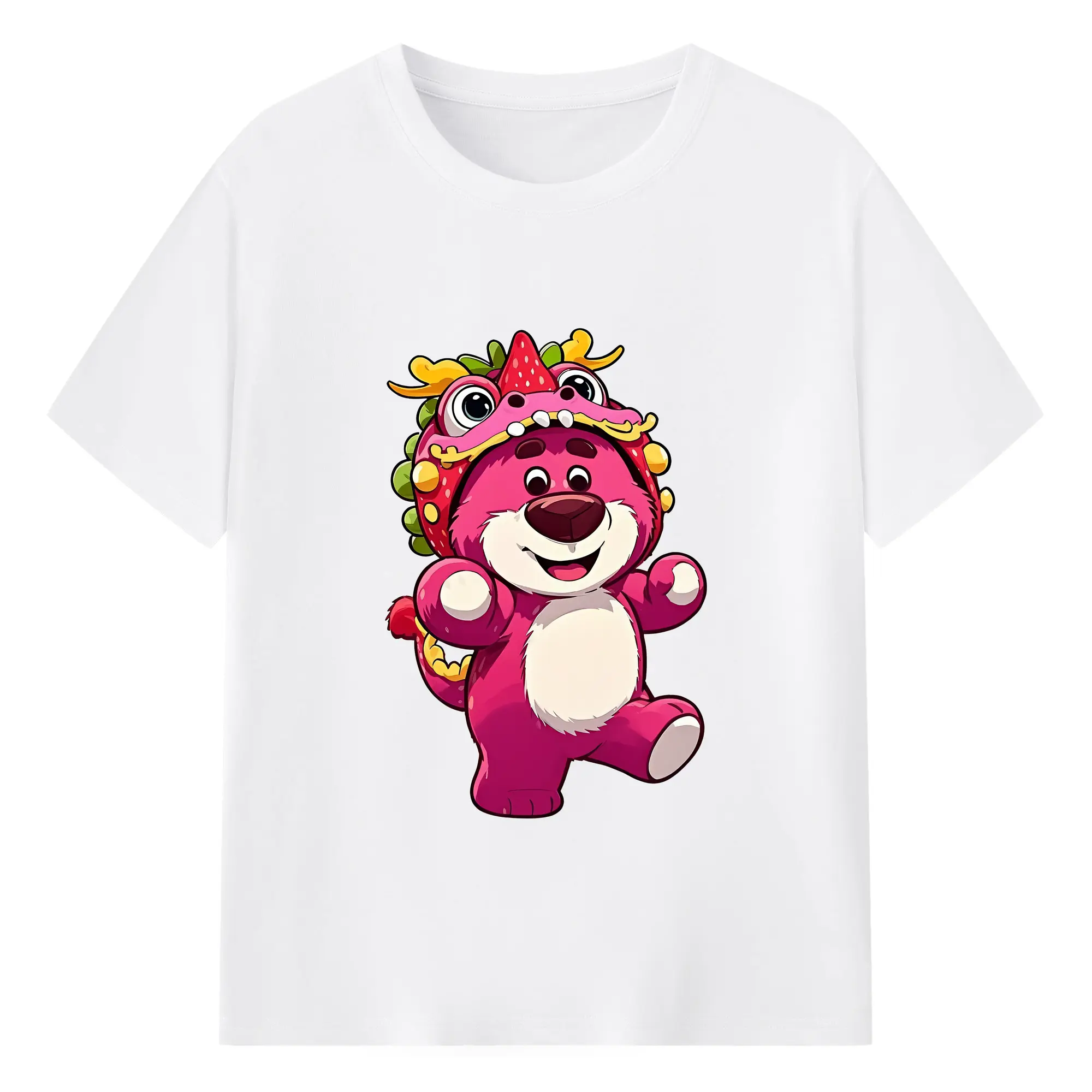 トイ・ストーリー グッズ ロッツォ・ハグベア - 綿100％ 半袖Tシャツ ・ フロントプリント ・ 快適 通気性 ・ 日常使い 散歩 スポーツ用