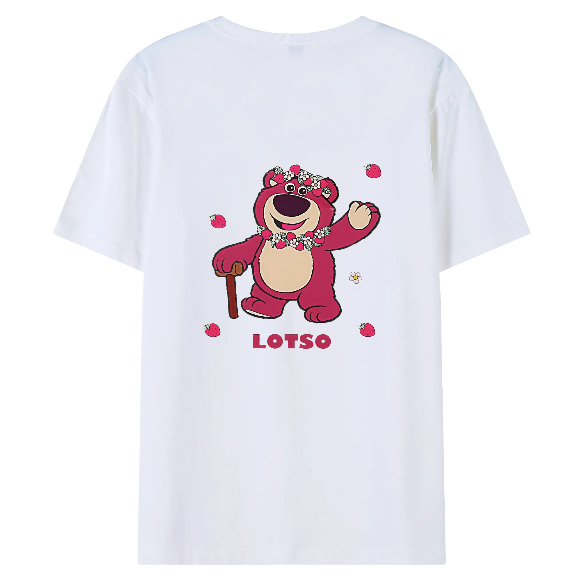 トイ・ストーリー グッズ ロッツォ・ハグベア - 綿100％ 半袖Tシャツ ・ バックプリント ・ 快適 通気性 ・ 日常使い 散歩 スポーツ用