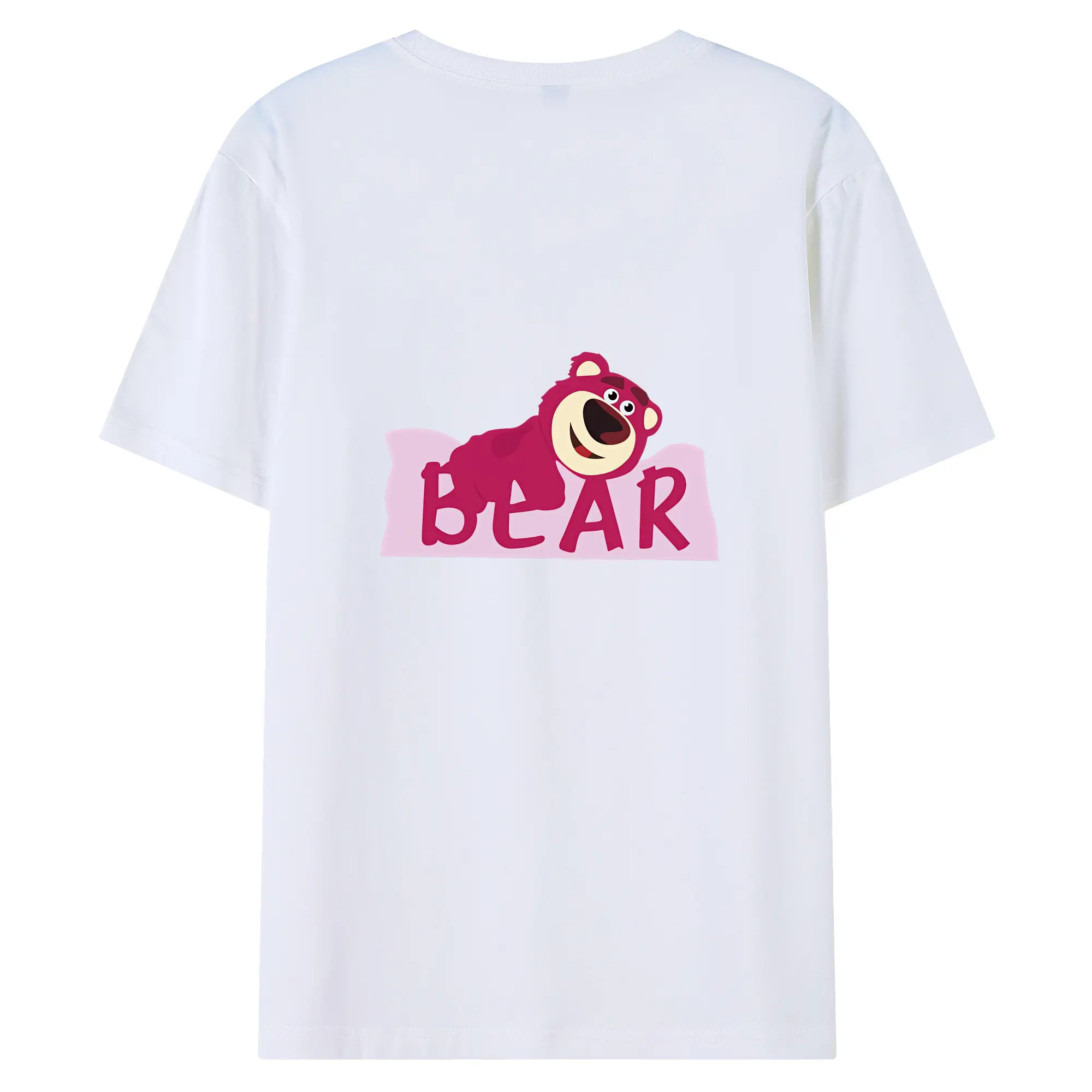 トイ・ストーリー グッズ ロッツォ・ハグベア - 綿100％ 半袖Tシャツ ・ バックプリント ・ 快適 通気性 ・ 日常使い 散歩 スポーツ用