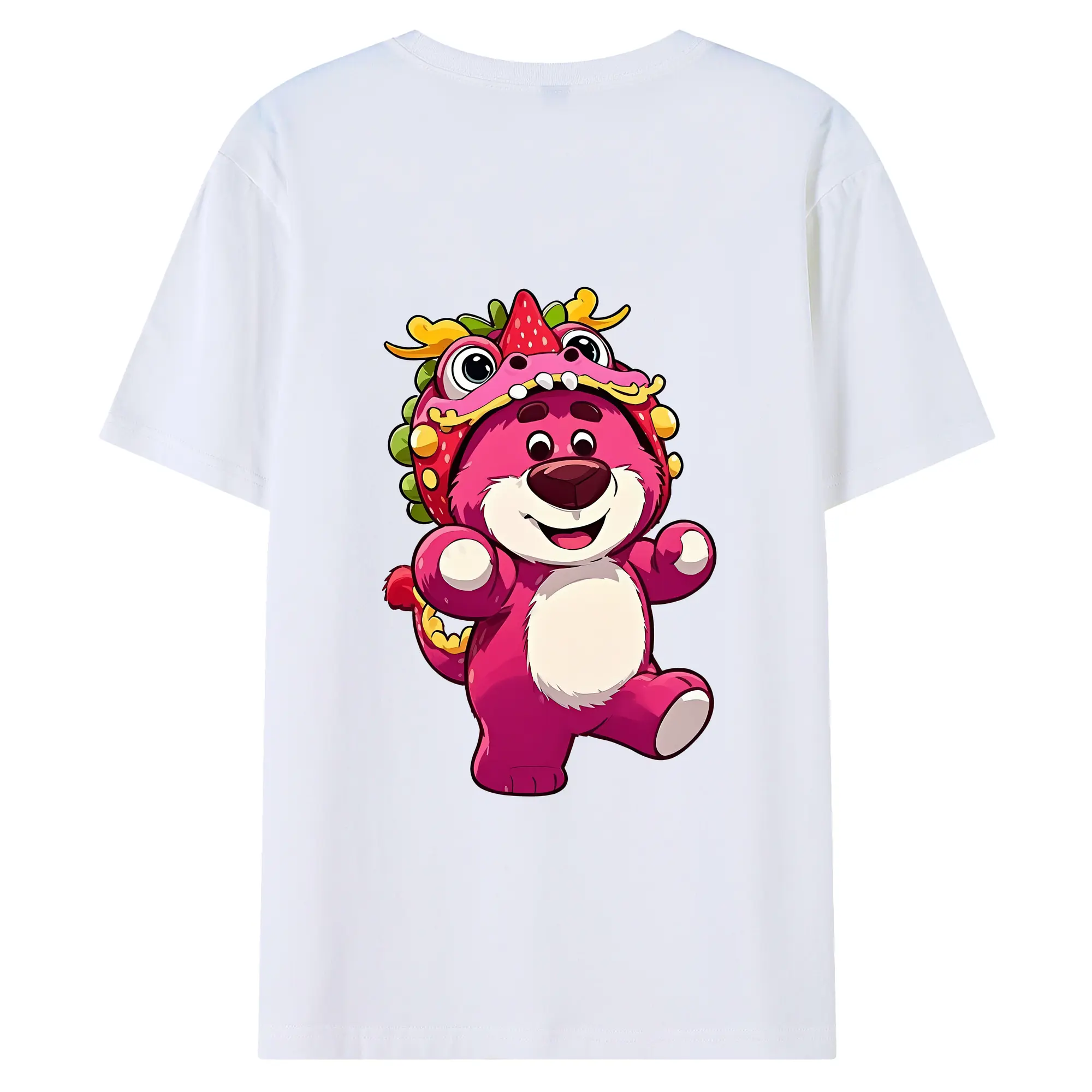 トイ・ストーリー グッズ ロッツォ・ハグベア - 綿100％ 半袖Tシャツ ・ バックプリント ・ 快適 通気性 ・ 日常使い 散歩 スポーツ用