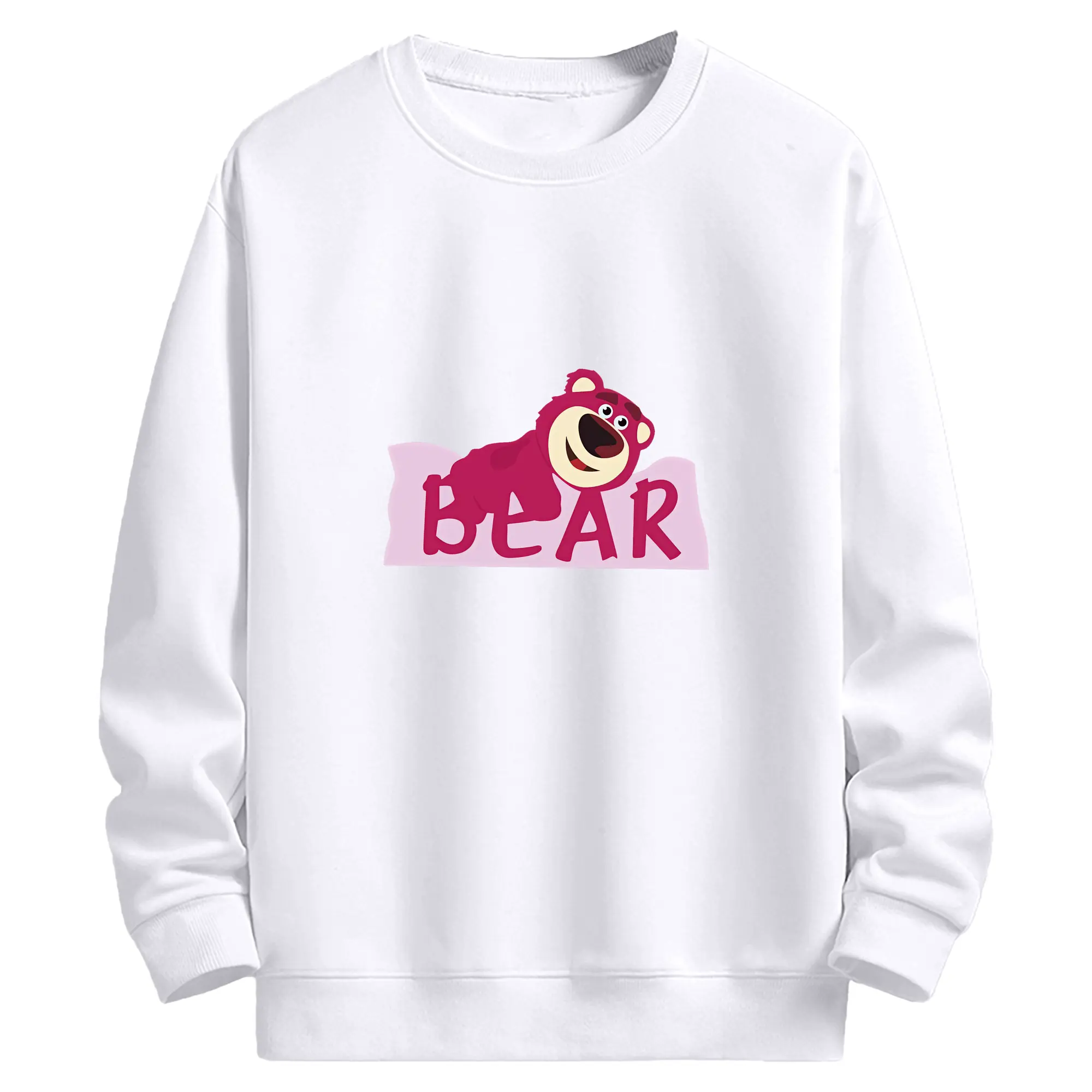 トイ・ストーリー グッズ ロッツォ・ハグベア - 高品質 クルーネック スウェット ・ コットン59％ ポリエステル41％ ・ ユニセックス 長袖 トレーナー ・ カジュアル デイリー スポーツ 散歩用