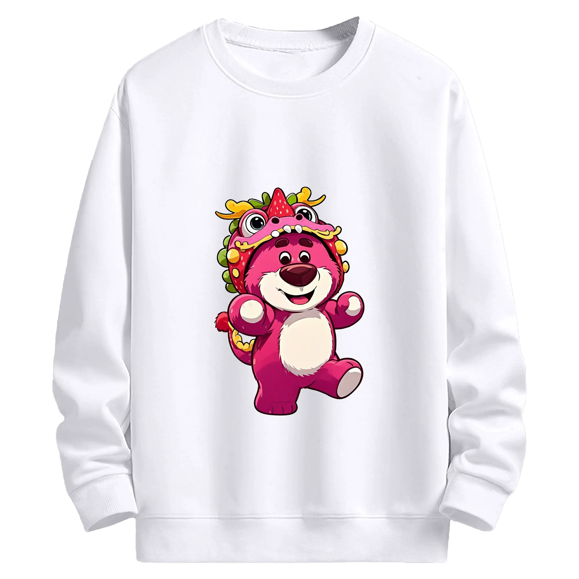 トイ・ストーリー グッズ ロッツォ・ハグベア - 高品質 クルーネック スウェット ・ コットン59％ ポリエステル41％ ・ ユニセックス 長袖 トレーナー ・ カジュアル デイリー スポーツ 散歩用