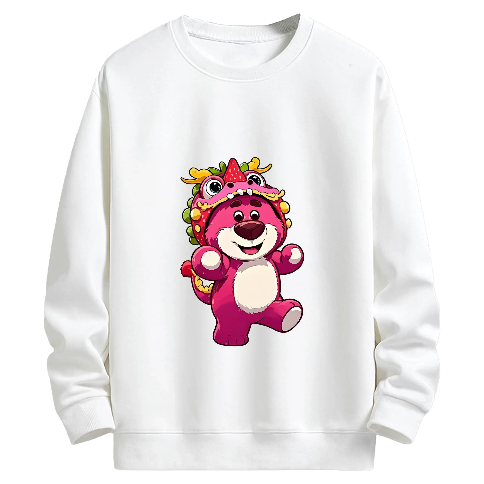 トイ・ストーリー グッズ ロッツォ・ハグベア - キッズ クルーネックスウェットシャツ ・ フロントプリント ・ 綿80％ ポリエステル20％ ・ 快適 通学 スポーツ 日常使い お散歩用