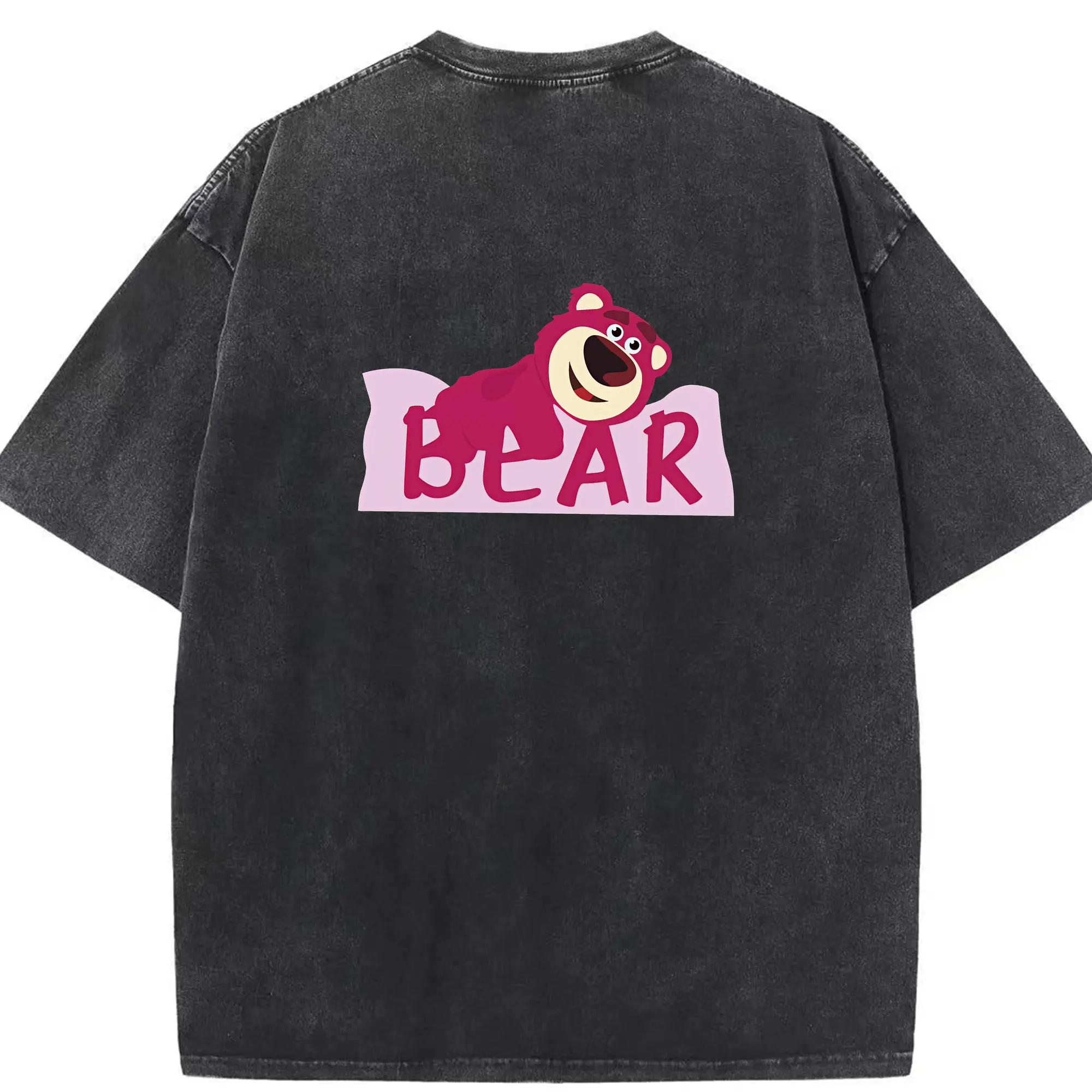 トイ・ストーリー グッズ ロッツォ・ハグベア - 綿100％ ヴィンテージ風 半袖Tシャツ ・ 背面プリント ・ 柔らか肌触り ・ 通気性 快適 ・ スポーツ カジュアル 外出用