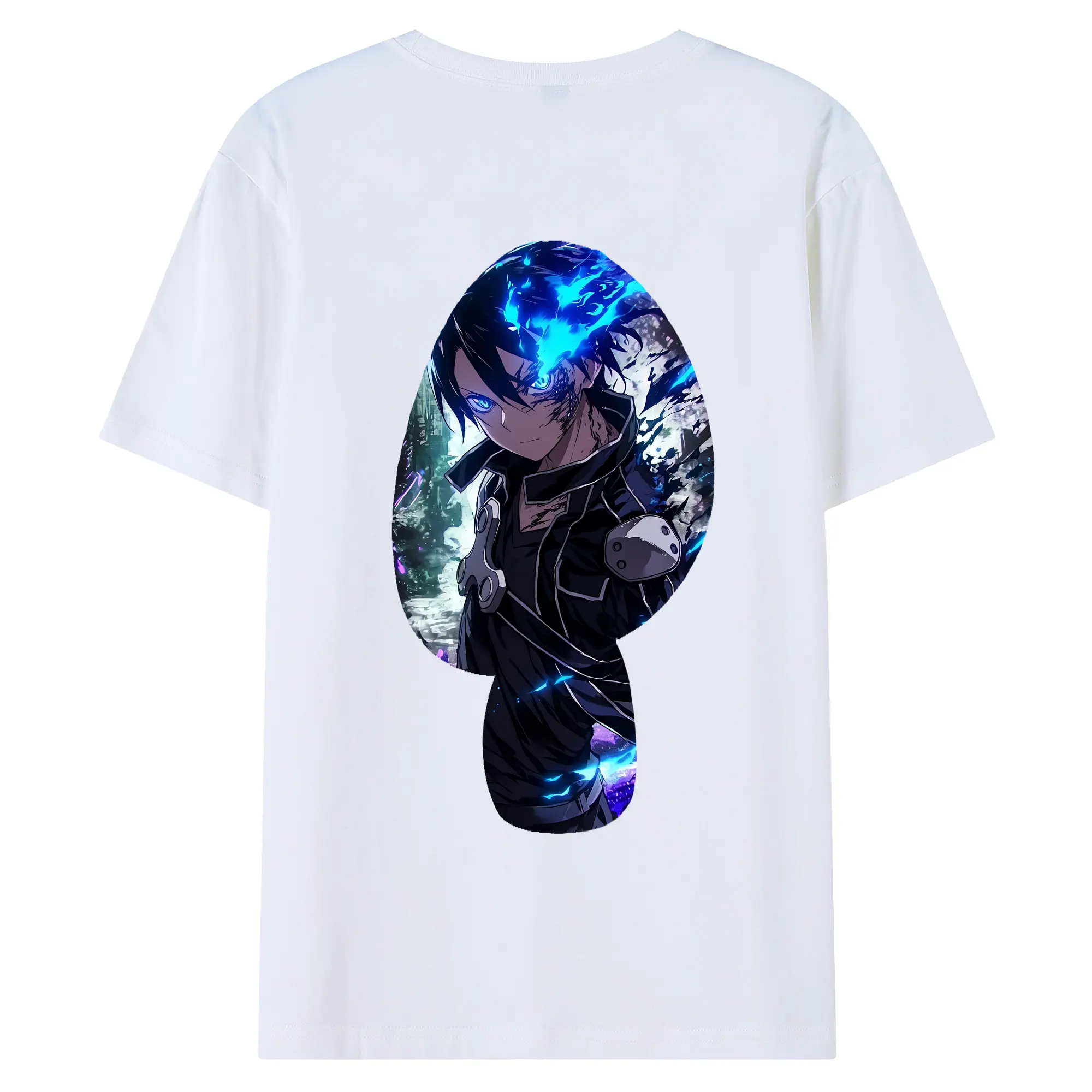 ソードアートオンライン グッズ キリト - 綿100％ 半袖Tシャツ ・ バックプリント ・ 快適 通気性 ・ 日常使い 散歩 スポーツ用