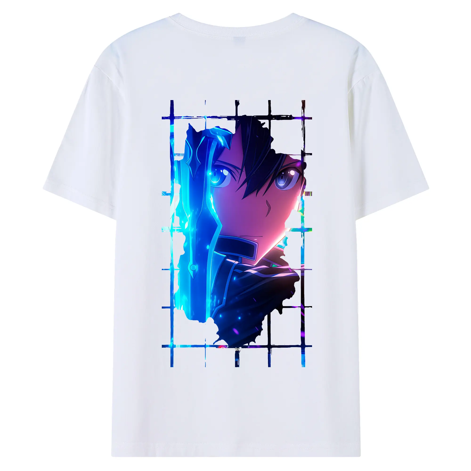 ソードアートオンライン グッズ キリト - 綿100％ 半袖Tシャツ ・ バックプリント ・ 快適 通気性 ・ 日常使い 散歩 スポーツ用