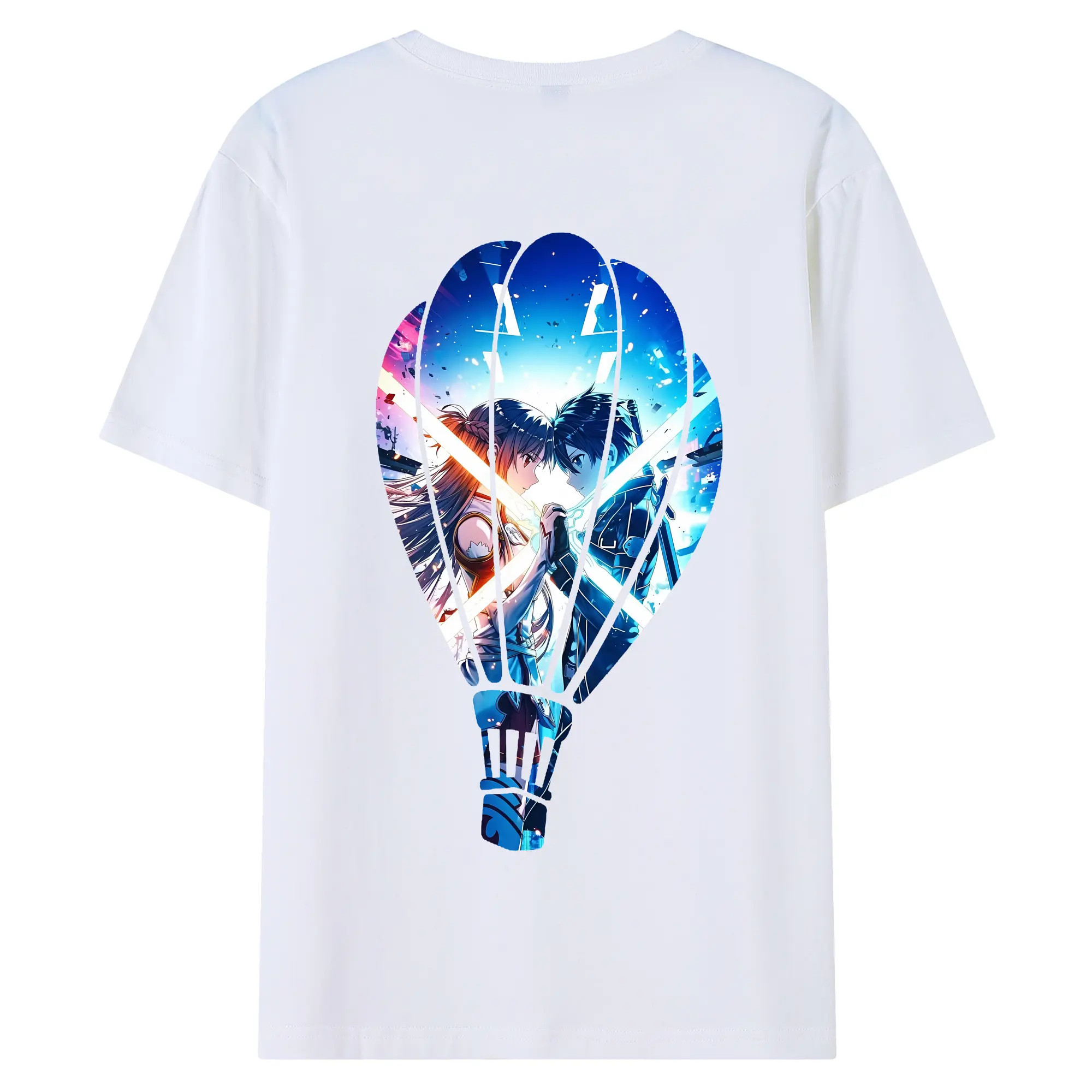 ソードアートオンライン グッズ キリト - 綿100％ 半袖Tシャツ ・ バックプリント ・ 快適 通気性 ・ 日常使い 散歩 スポーツ用