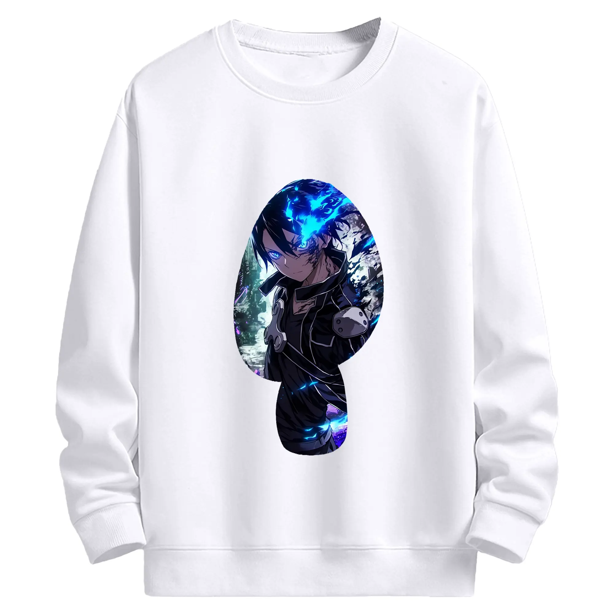 ソードアートオンライン グッズ キリト - 高品質 クルーネック スウェット ・ コットン59％ ポリエステル41％ ・ ユニセックス 長袖 トレーナー ・ カジュアル デイリー スポーツ 散歩用