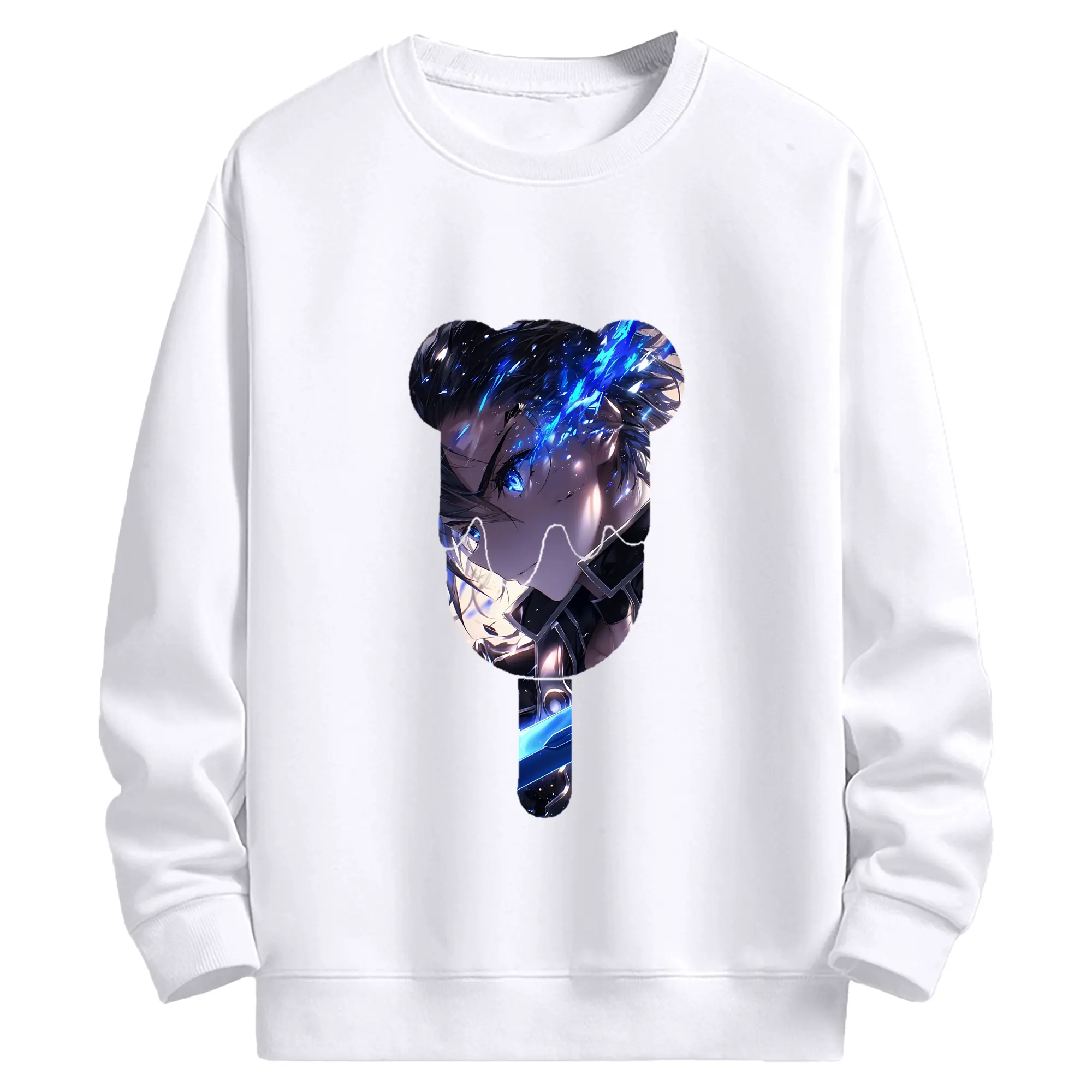 ソードアートオンライン グッズ キリト - 高品質 クルーネック スウェット ・ コットン59％ ポリエステル41％ ・ ユニセックス 長袖 トレーナー ・ カジュアル デイリー スポーツ 散歩用