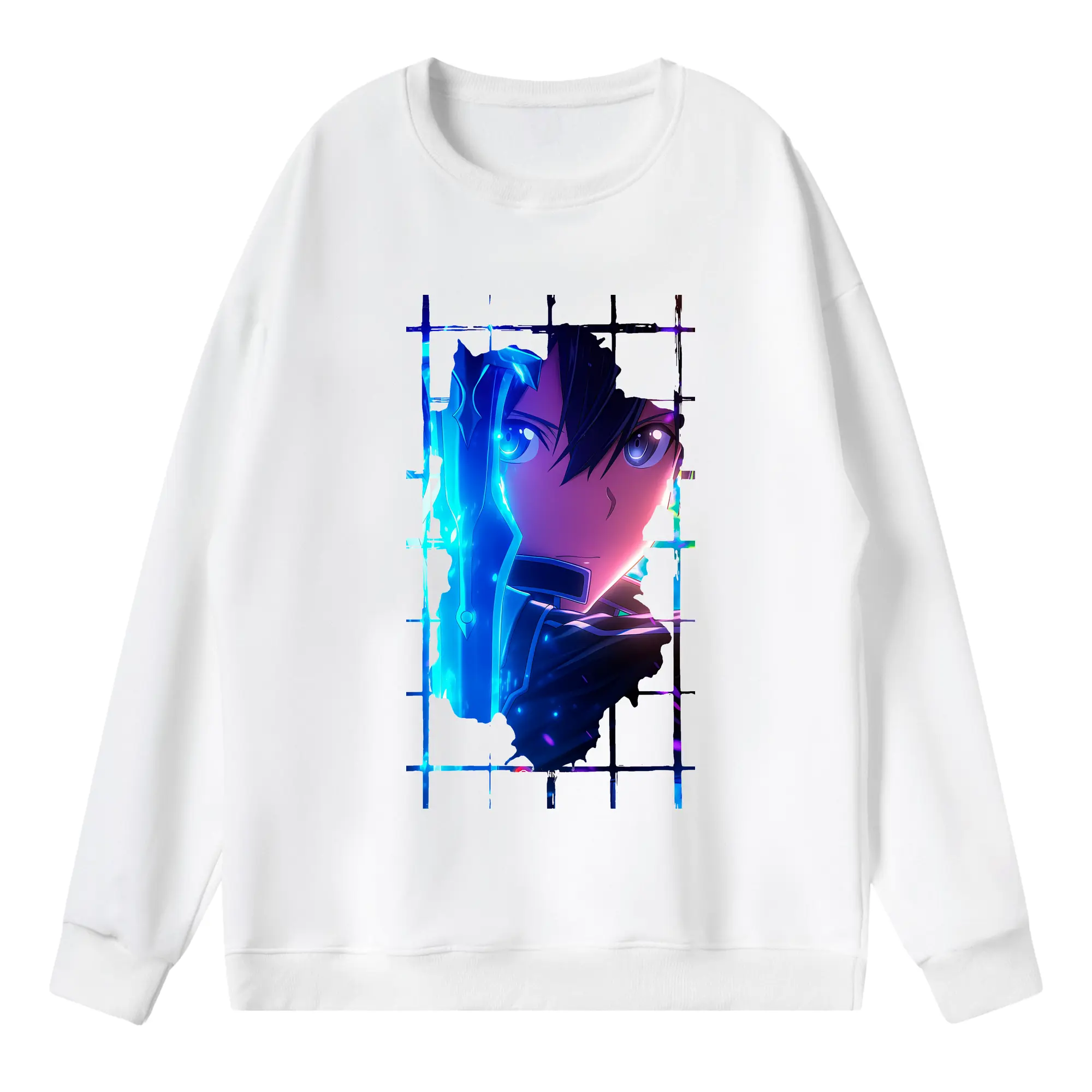 ソードアートオンライン グッズ キリト - 薄手 クルーネック スウェット 裏毛260g · ポリエステル 春秋向け カジュアル 男女兼用 · トレーナー デイリー スポーツ 散歩に最適