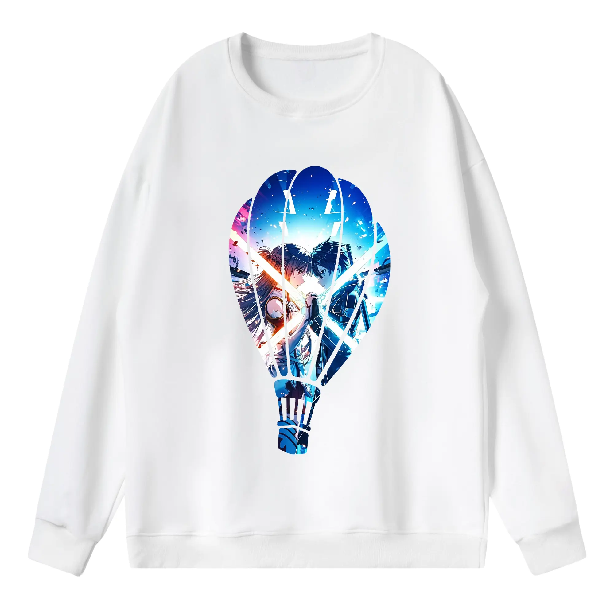 ソードアートオンライン グッズ キリト - 薄手 クルーネック スウェット 裏毛260g · ポリエステル 春秋向け カジュアル 男女兼用 · トレーナー デイリー スポーツ 散歩に最適