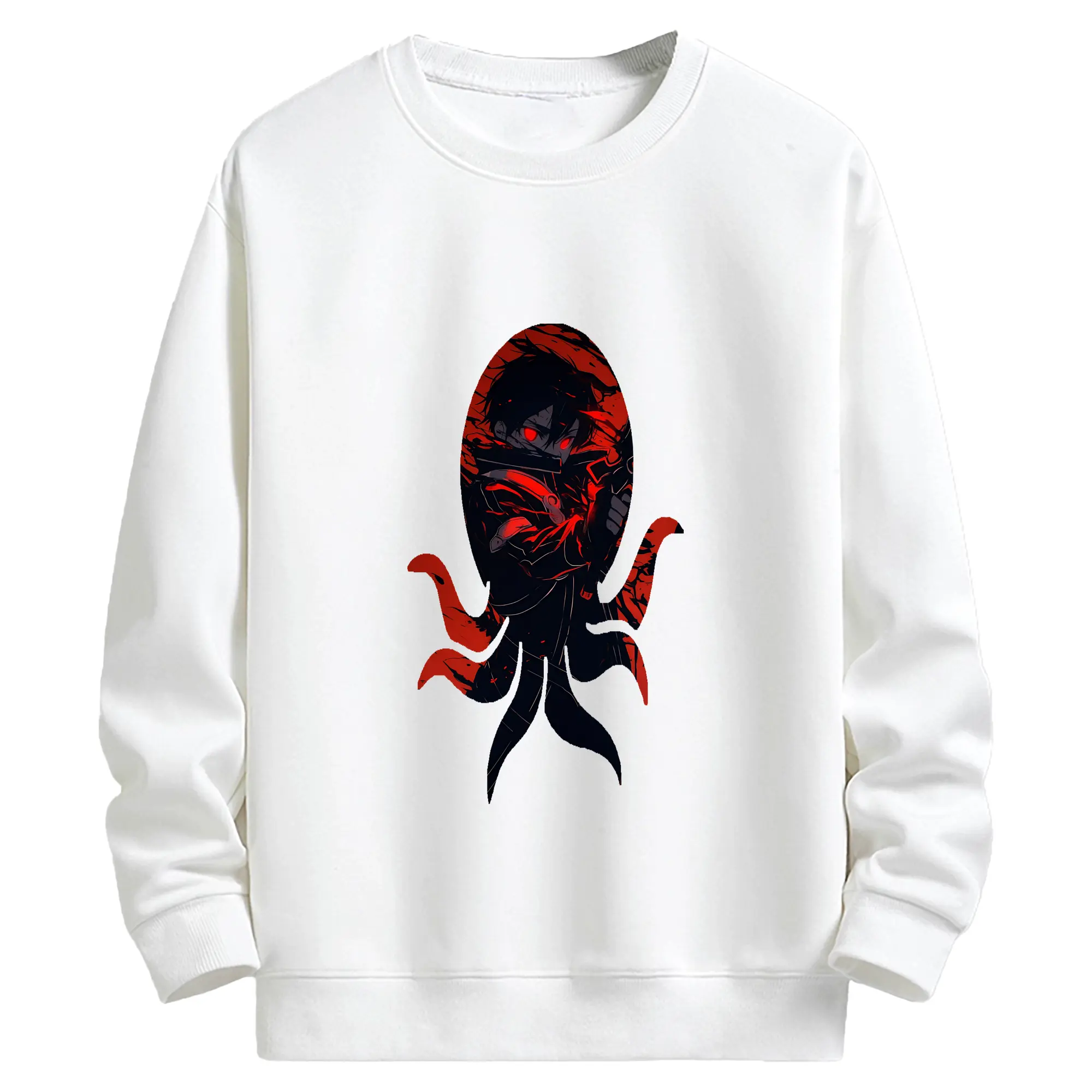 ソードアートオンライン グッズ キリト - キッズ クルーネックスウェットシャツ ・ フロントプリント ・ 綿80％ ポリエステル20％ ・ 快適 通学 スポーツ 日常使い お散歩用