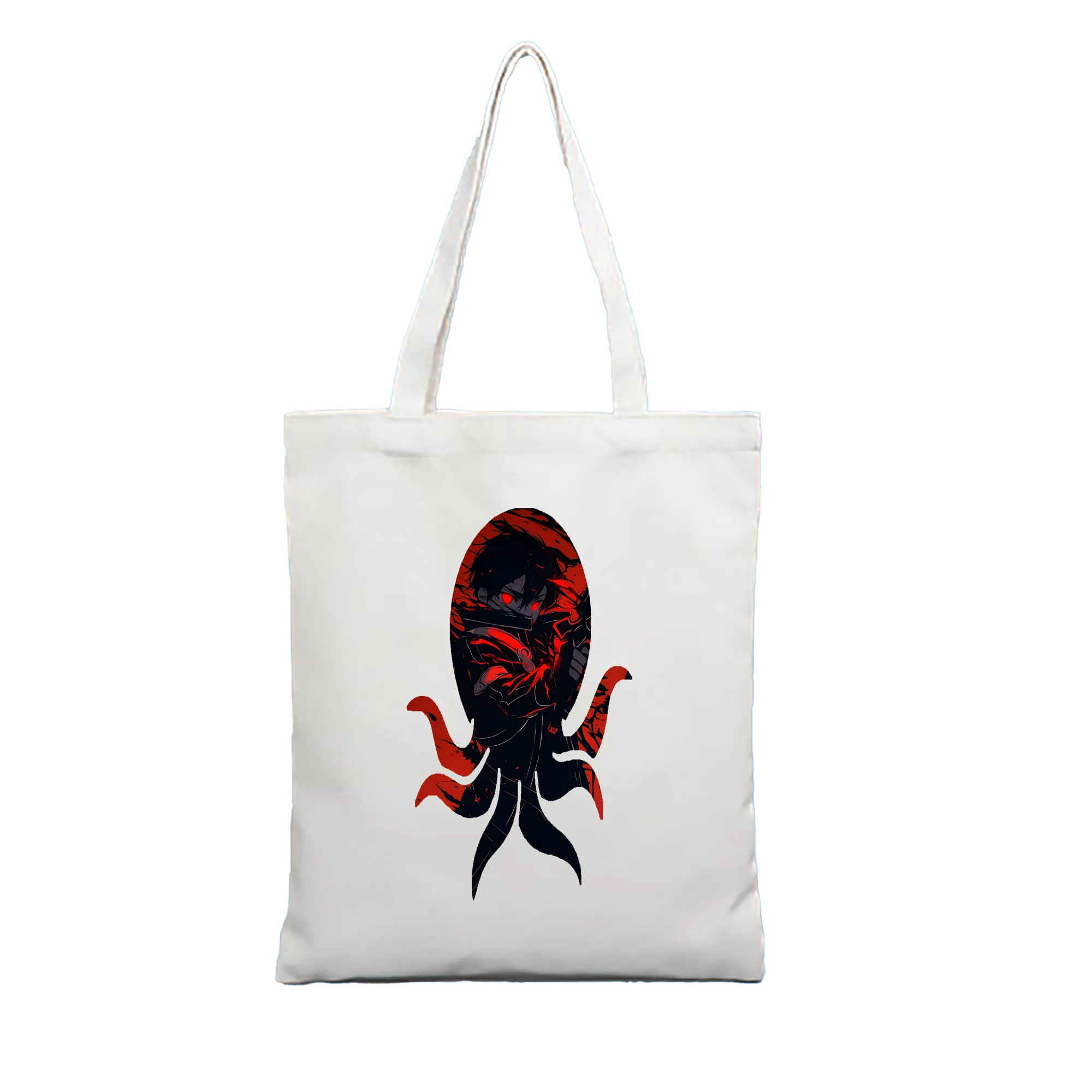 ソードアートオンライン グッズ キリト - 縦型キャンバス手提げバッグ（トートバッグ） ・ キャンバス素材 ・ ショッピング用 ・ 軽量 丈夫 お手入れ簡単