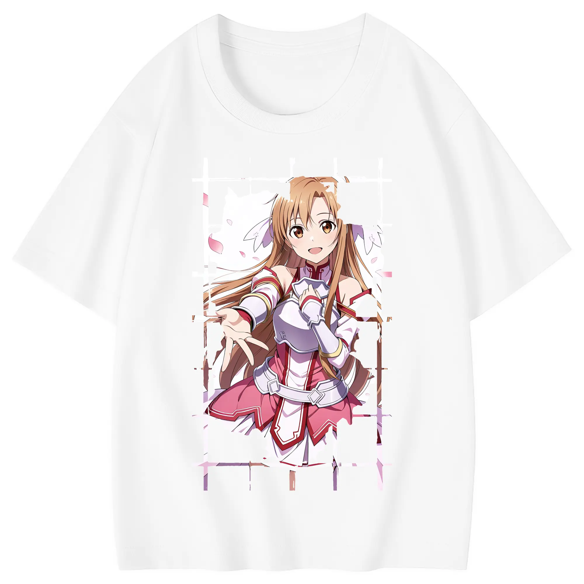 ソードアートオンライン グッズ アスナ - 綿100％ キッズTシャツ ・ フロントプリント ・ 快適 通気性 ・ スポーツ カジュアル 散歩用