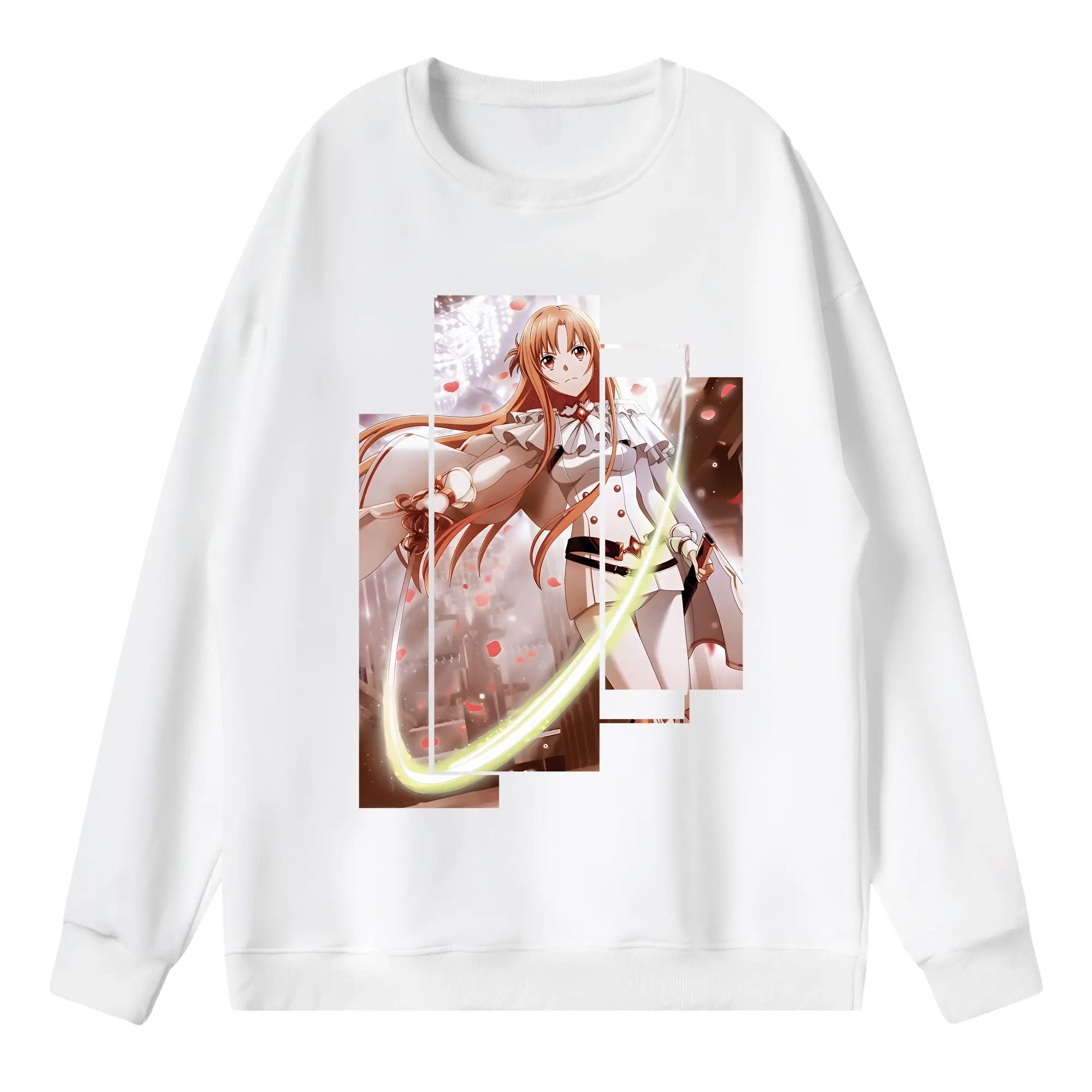 ソードアートオンライン グッズ アスナ - 薄手 クルーネック スウェット 裏毛260g · ポリエステル 春秋向け カジュアル 男女兼用 · トレーナー デイリー スポーツ 散歩に最適