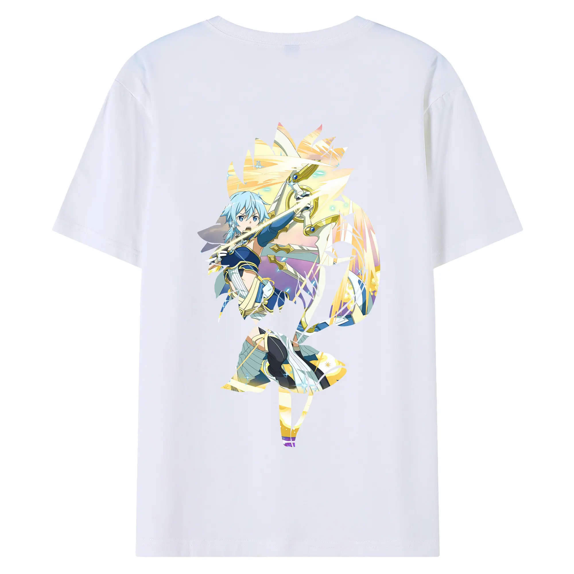 ソードアートオンライン グッズ シノン - 綿100％ 半袖Tシャツ ・ バックプリント ・ 快適 通気性 ・ 日常使い 散歩 スポーツ用