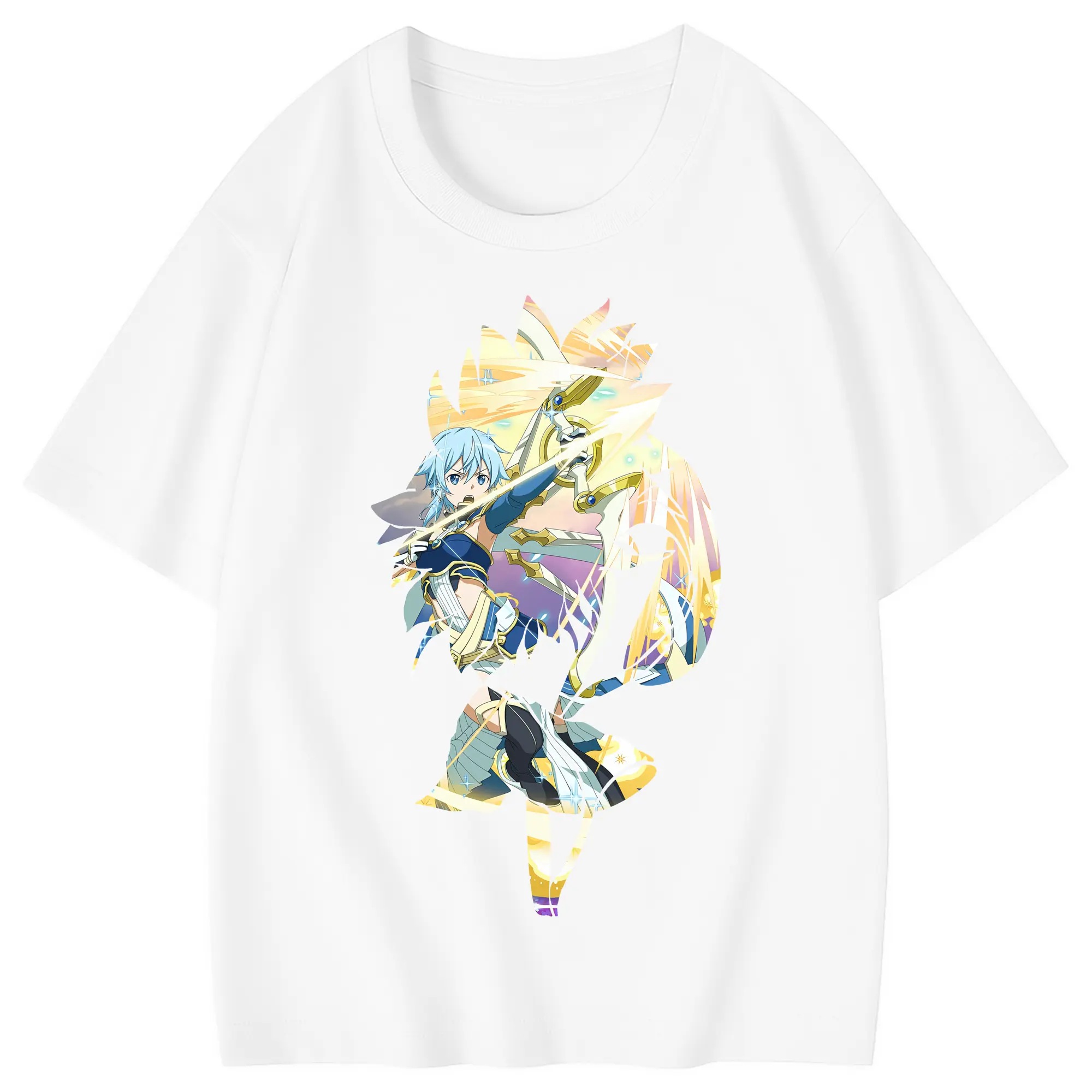 ソードアートオンライン グッズ シノン - 綿100％ キッズTシャツ ・ フロントプリント ・ 快適 通気性 ・ スポーツ カジュアル 散歩用
