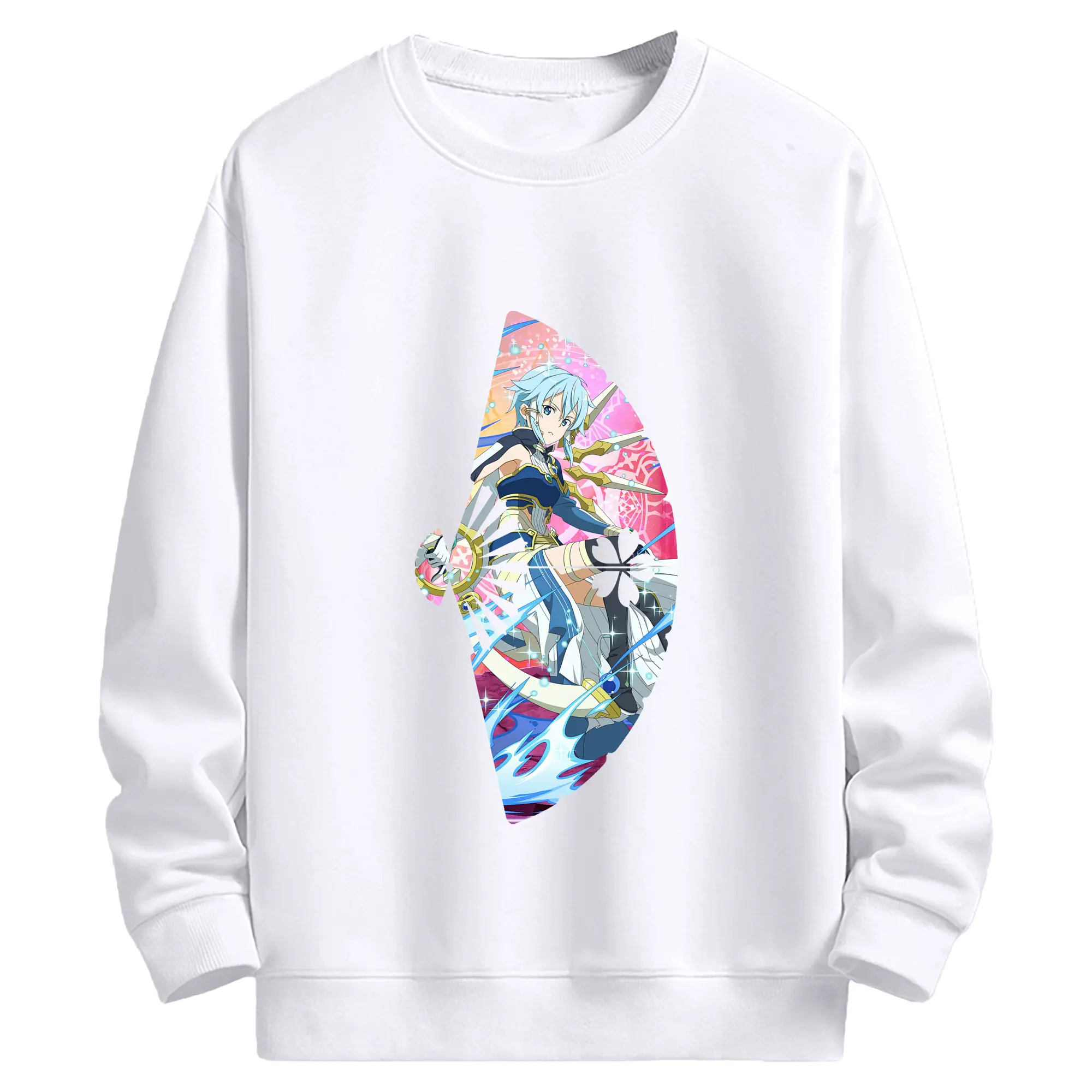 ソードアートオンライン グッズ シノン - 高品質 クルーネック スウェット ・ コットン59％ ポリエステル41％ ・ ユニセックス 長袖 トレーナー ・ カジュアル デイリー スポーツ 散歩用