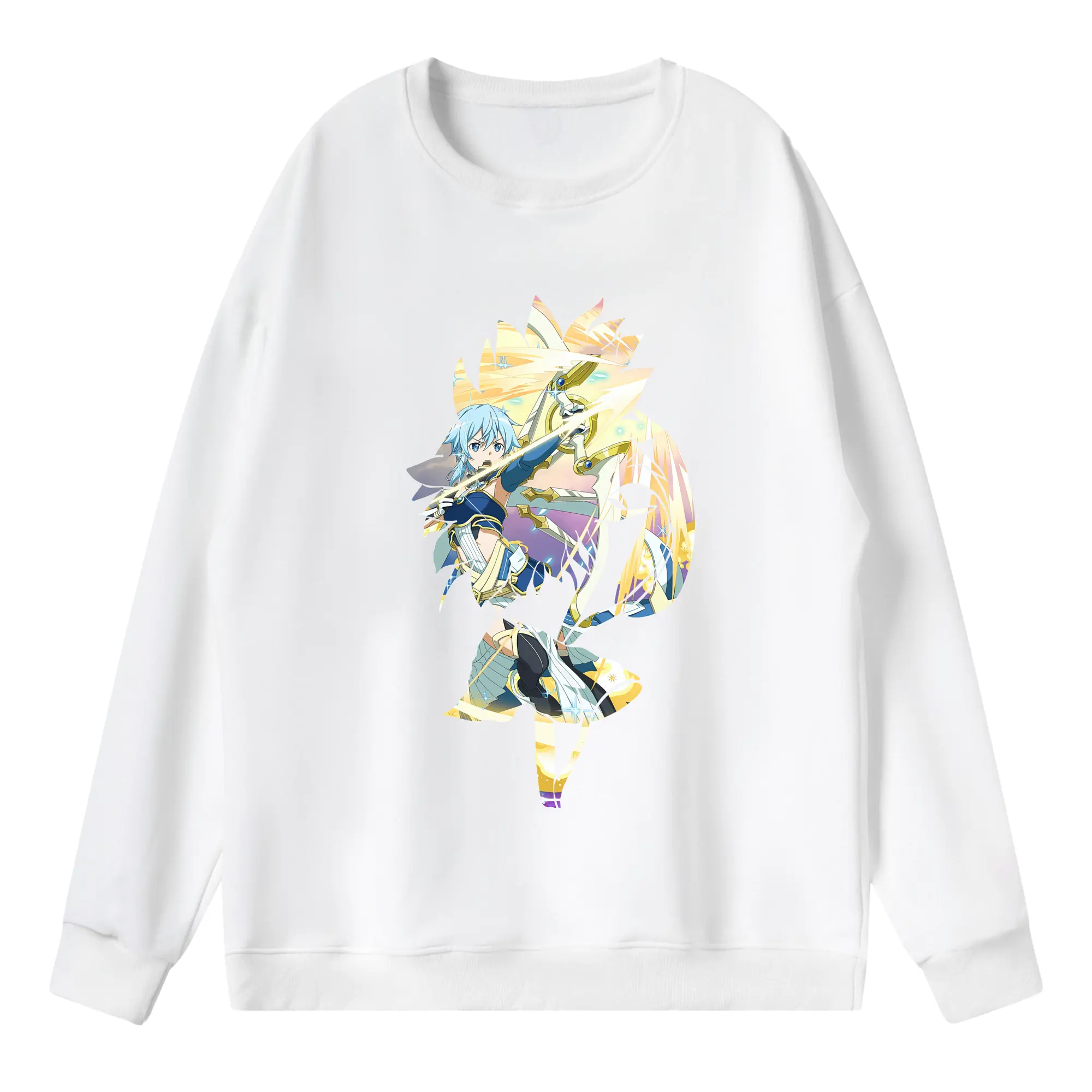 ソードアートオンライン グッズ シノン - 薄手 クルーネック スウェット 裏毛260g · ポリエステル 春秋向け カジュアル 男女兼用 · トレーナー デイリー スポーツ 散歩に最適