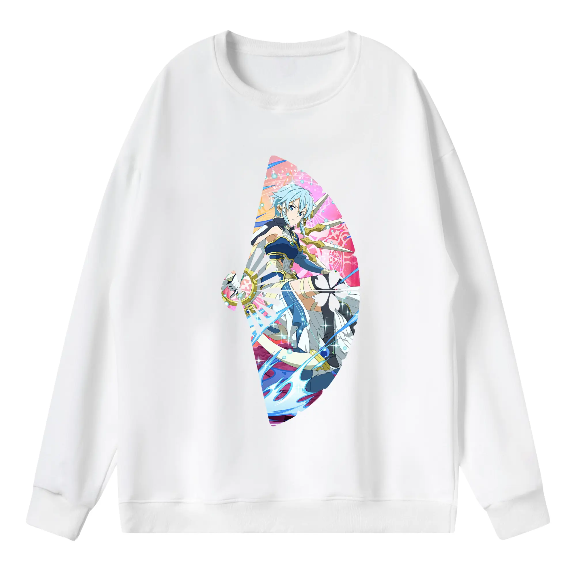 ソードアートオンライン グッズ シノン - 薄手 クルーネック スウェット 裏毛260g · ポリエステル 春秋向け カジュアル 男女兼用 · トレーナー デイリー スポーツ 散歩に最適