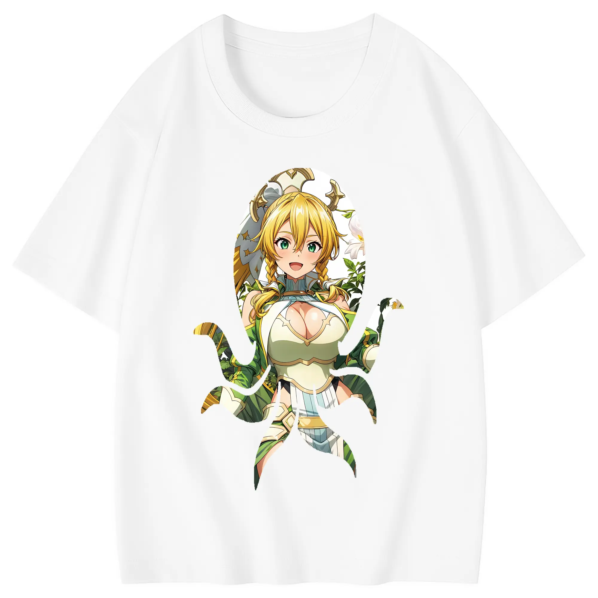 ソードアートオンライン グッズ リーファ - 綿100％ キッズTシャツ ・ フロントプリント ・ 快適 通気性 ・ スポーツ カジュアル 散歩用