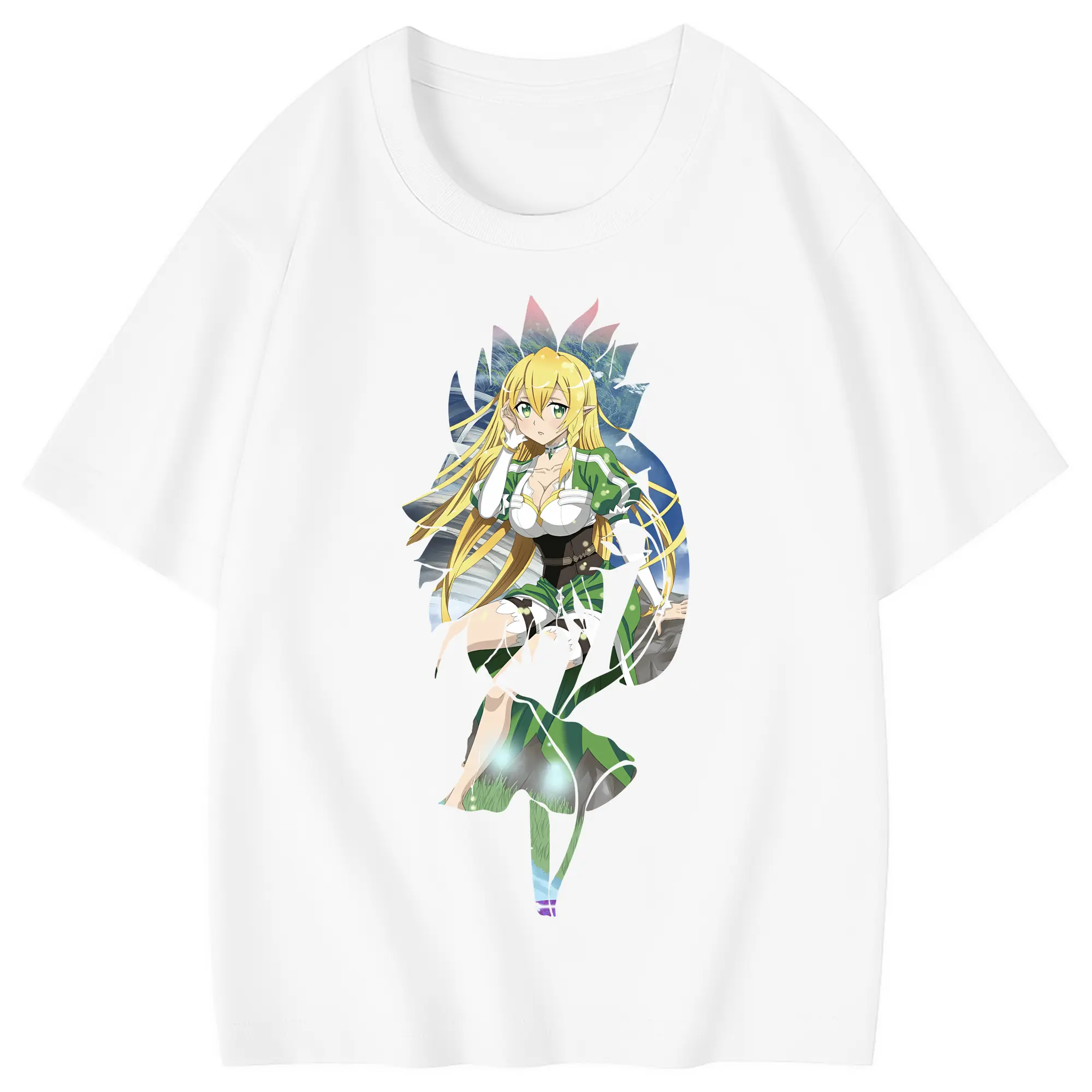 ソードアートオンライン グッズ リーファ - 綿100％ キッズTシャツ ・ フロントプリント ・ 快適 通気性 ・ スポーツ カジュアル 散歩用