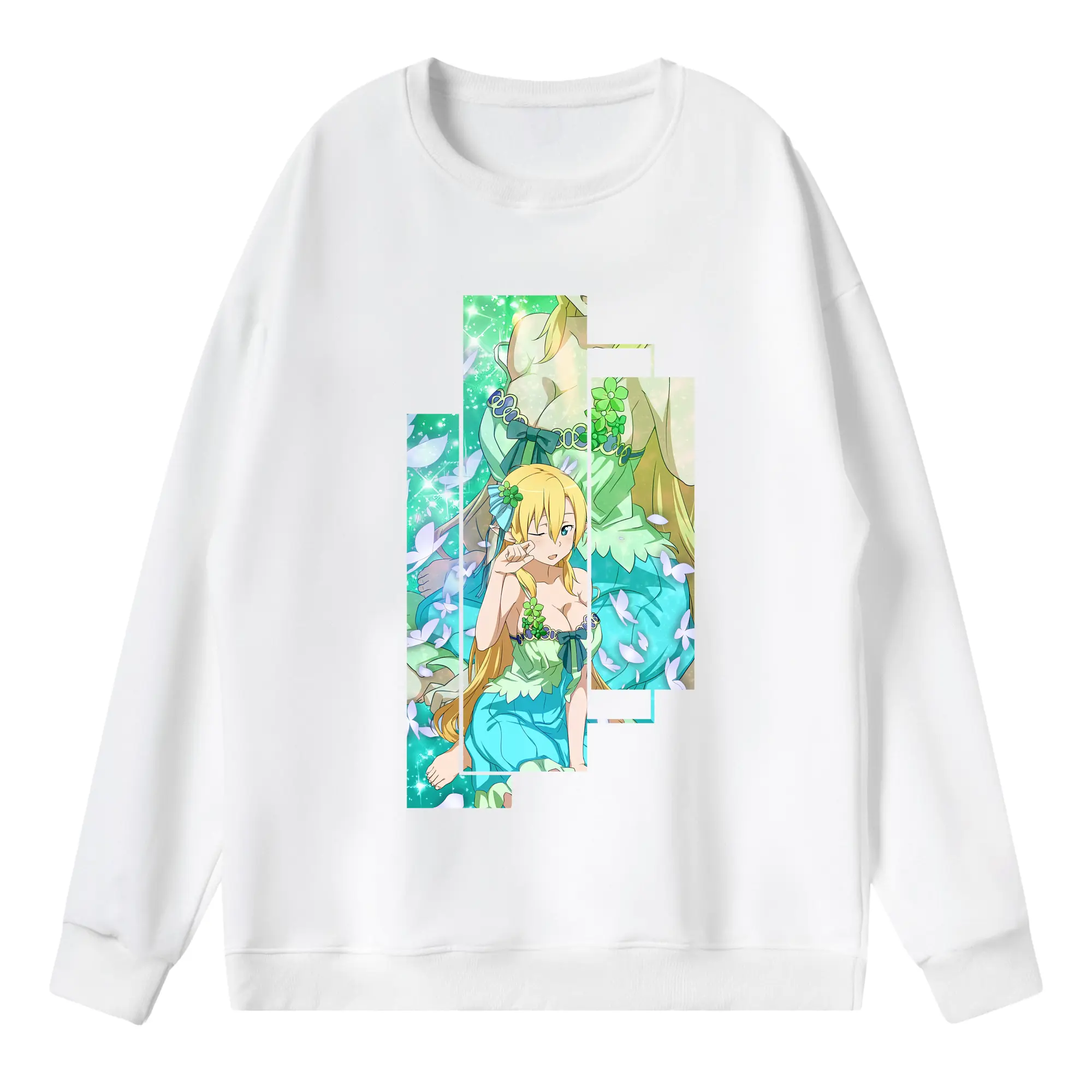 ソードアートオンライン グッズ リーファ - 薄手 クルーネック スウェット 裏毛260g · ポリエステル 春秋向け カジュアル 男女兼用 · トレーナー デイリー スポーツ 散歩に最適