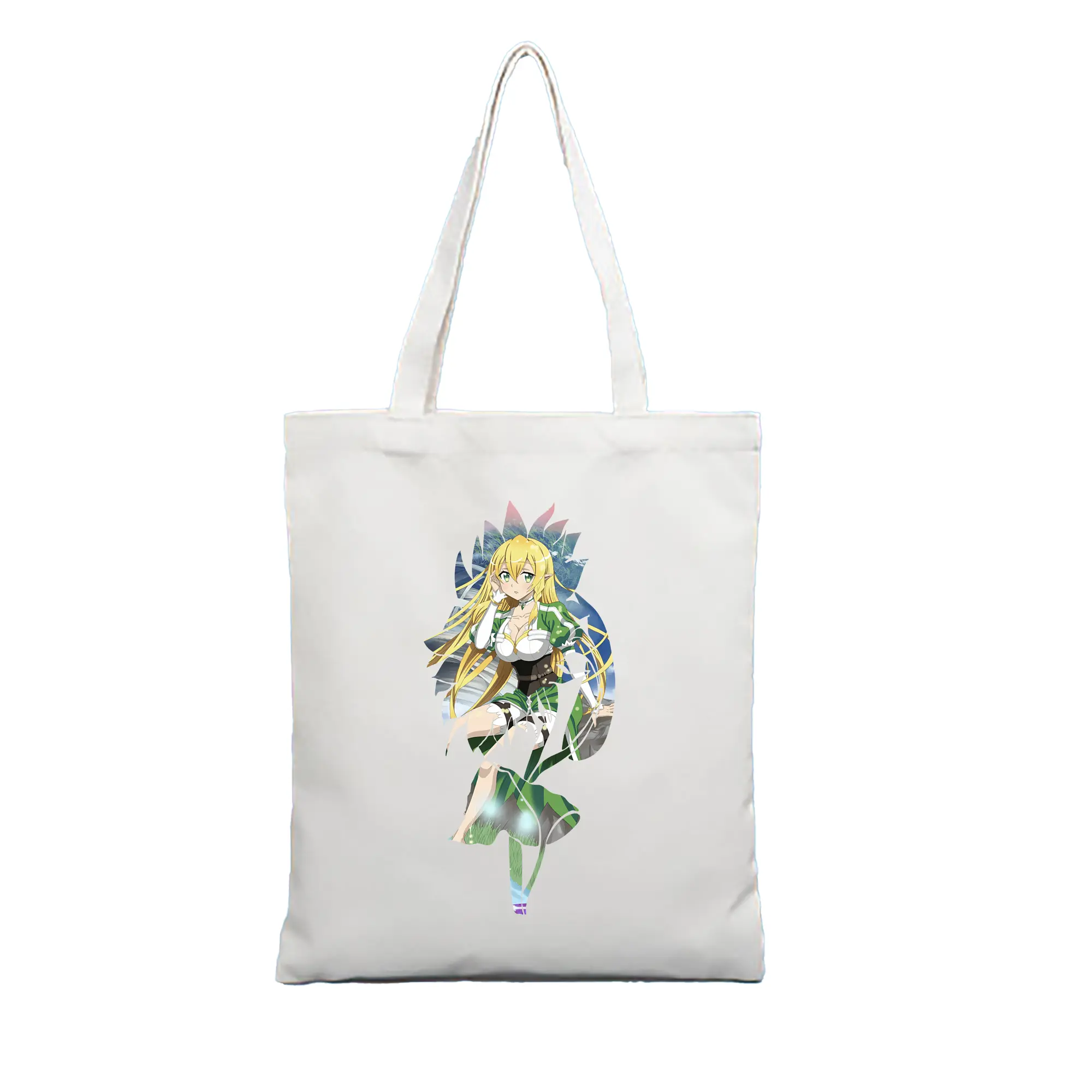 ソードアートオンライン グッズ リーファ - 縦型キャンバス手提げバッグ（トートバッグ） ・ キャンバス素材 ・ ショッピング用 ・ 軽量 丈夫 お手入れ簡単