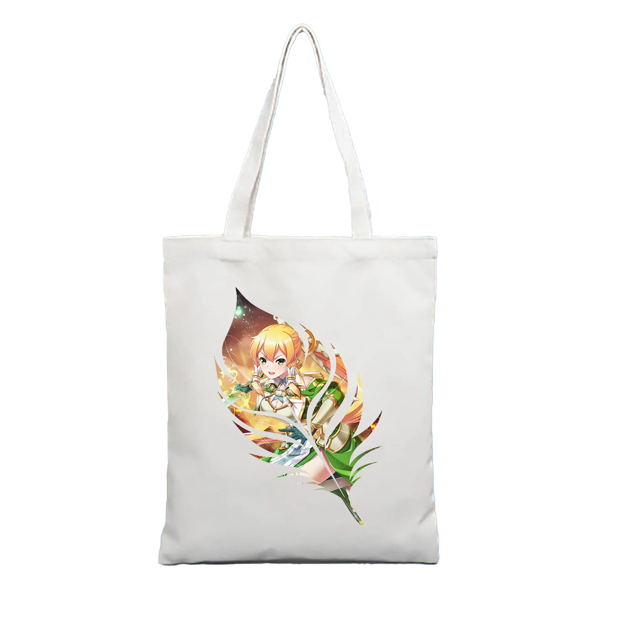 ソードアートオンライン グッズ リーファ - 縦型キャンバス手提げバッグ（トートバッグ） ・ キャンバス素材 ・ ショッピング用 ・ 軽量 丈夫 お手入れ簡単