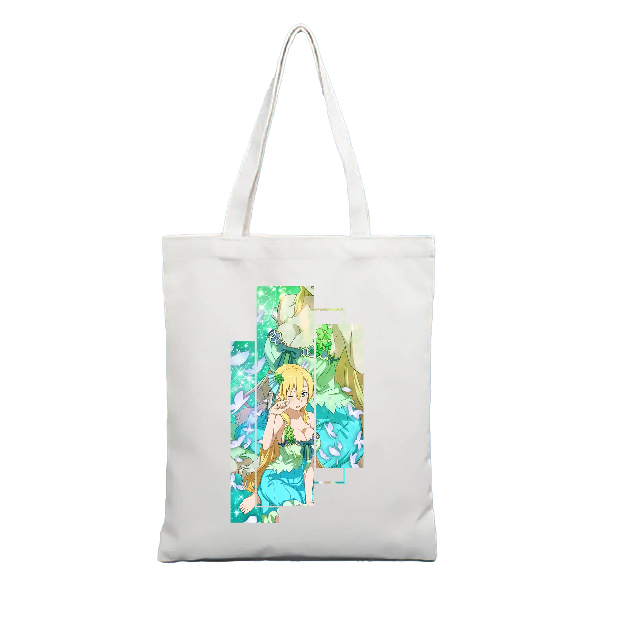 ソードアートオンライン グッズ リーファ - 縦型キャンバス手提げバッグ（トートバッグ） ・ キャンバス素材 ・ ショッピング用 ・ 軽量 丈夫 お手入れ簡単