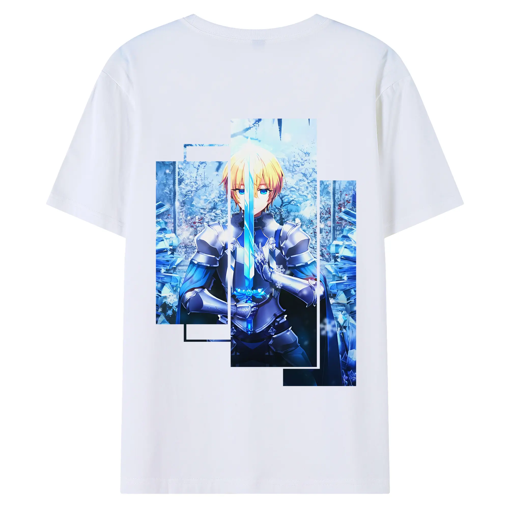 ソードアートオンライン グッズ ユージオ - 綿100％ 半袖Tシャツ ・ バックプリント ・ 快適 通気性 ・ 日常使い 散歩 スポーツ用
