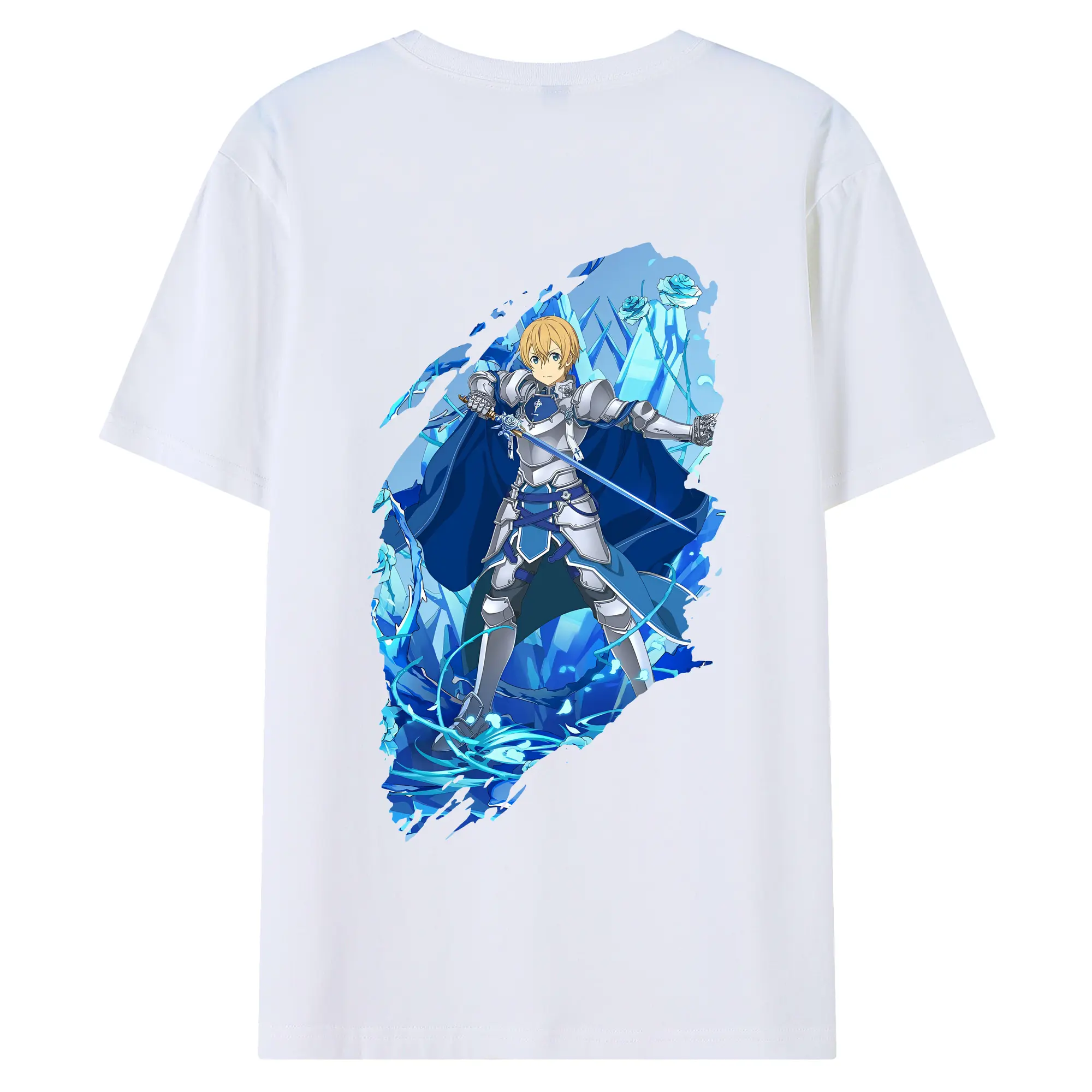 ソードアートオンライン グッズ ユージオ - 綿100％ 半袖Tシャツ ・ バックプリント ・ 快適 通気性 ・ 日常使い 散歩 スポーツ用